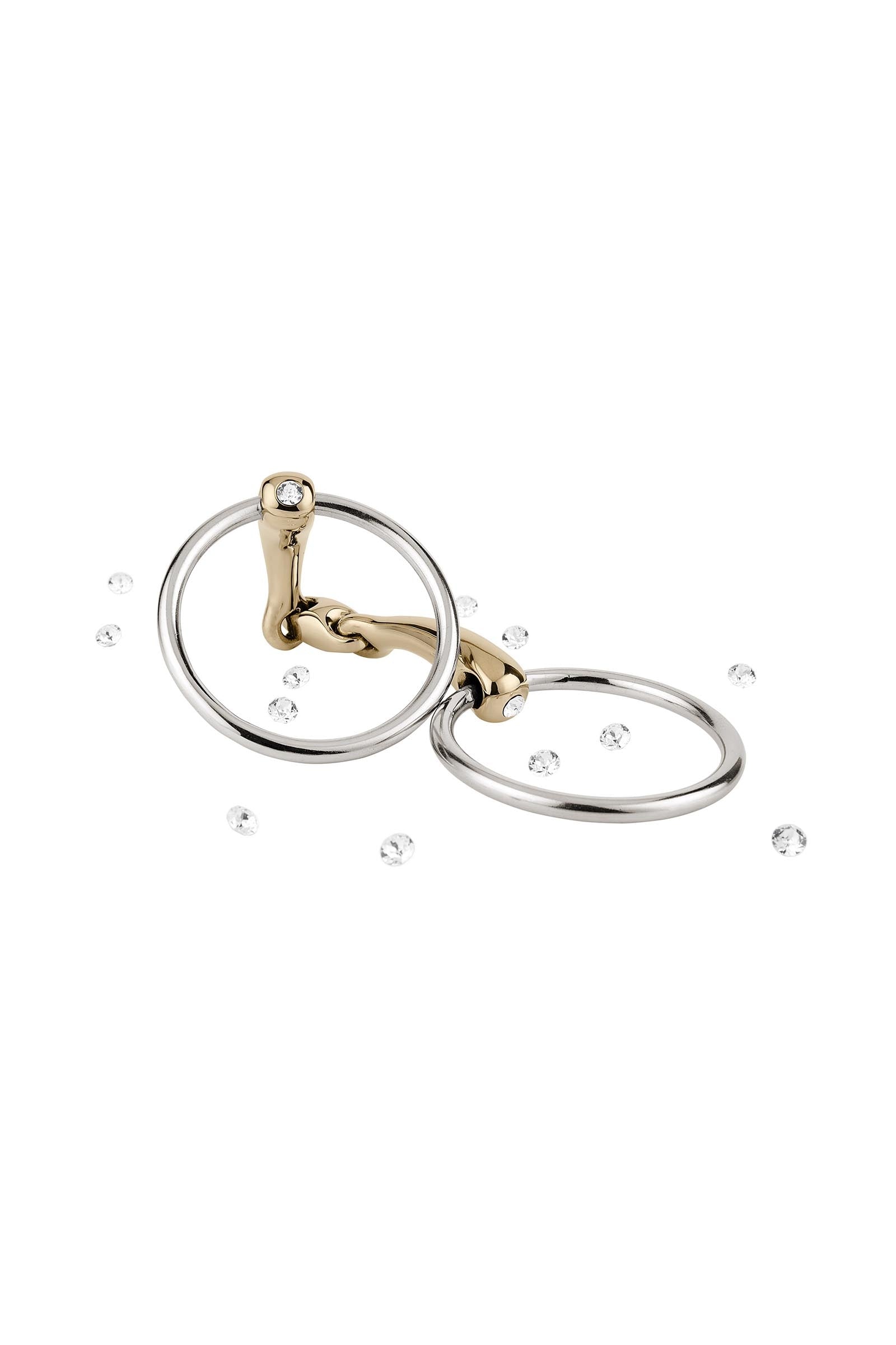 Sprenger Dynamic RS morso ad anelli liberi, doppio snodo, 16 mm, Sensogan, con cristalli Boccaglio