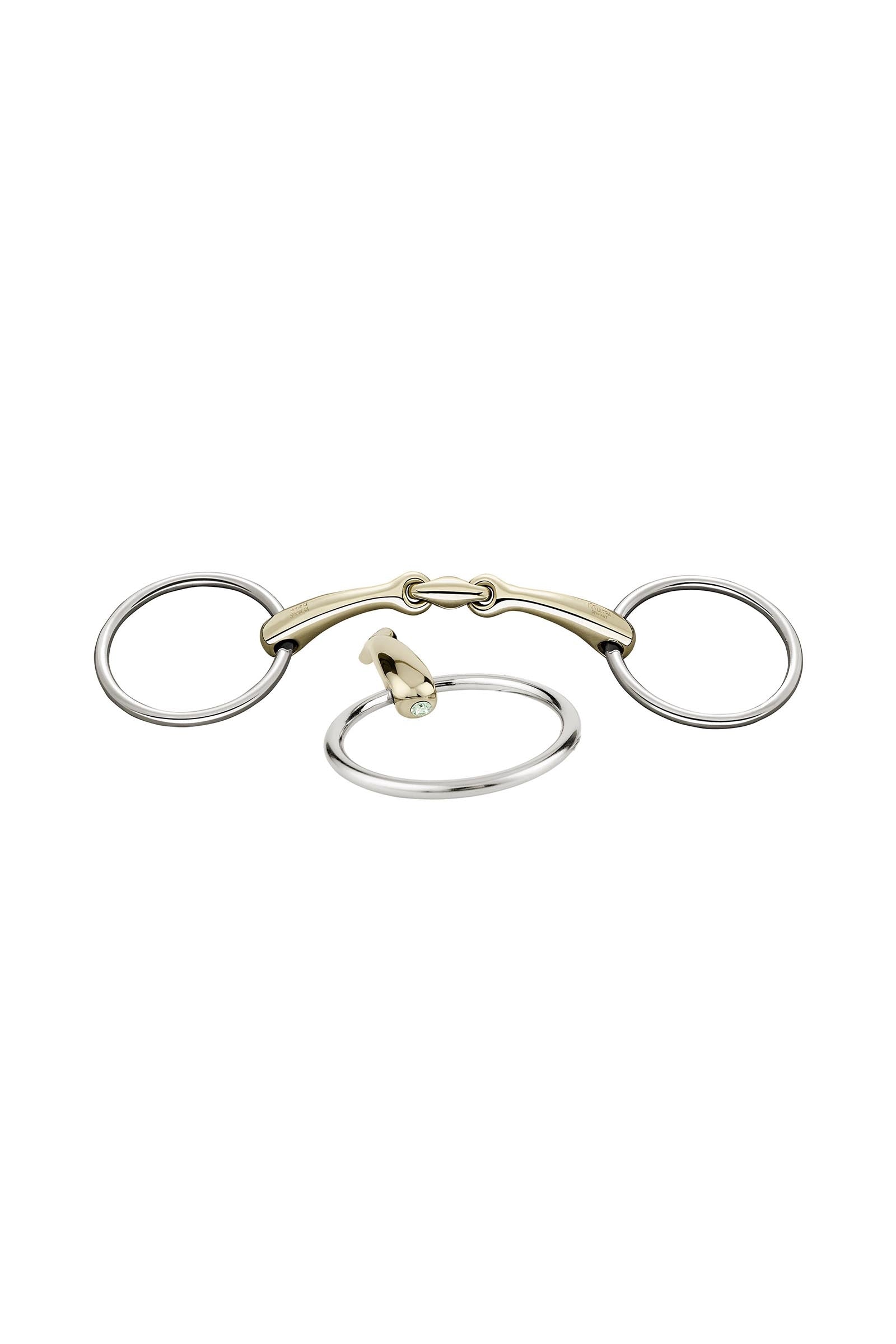 Sprenger Dynamic RS morso ad anelli liberi, doppio snodo, 16 mm, Sensogan, con cristalli Boccaglio