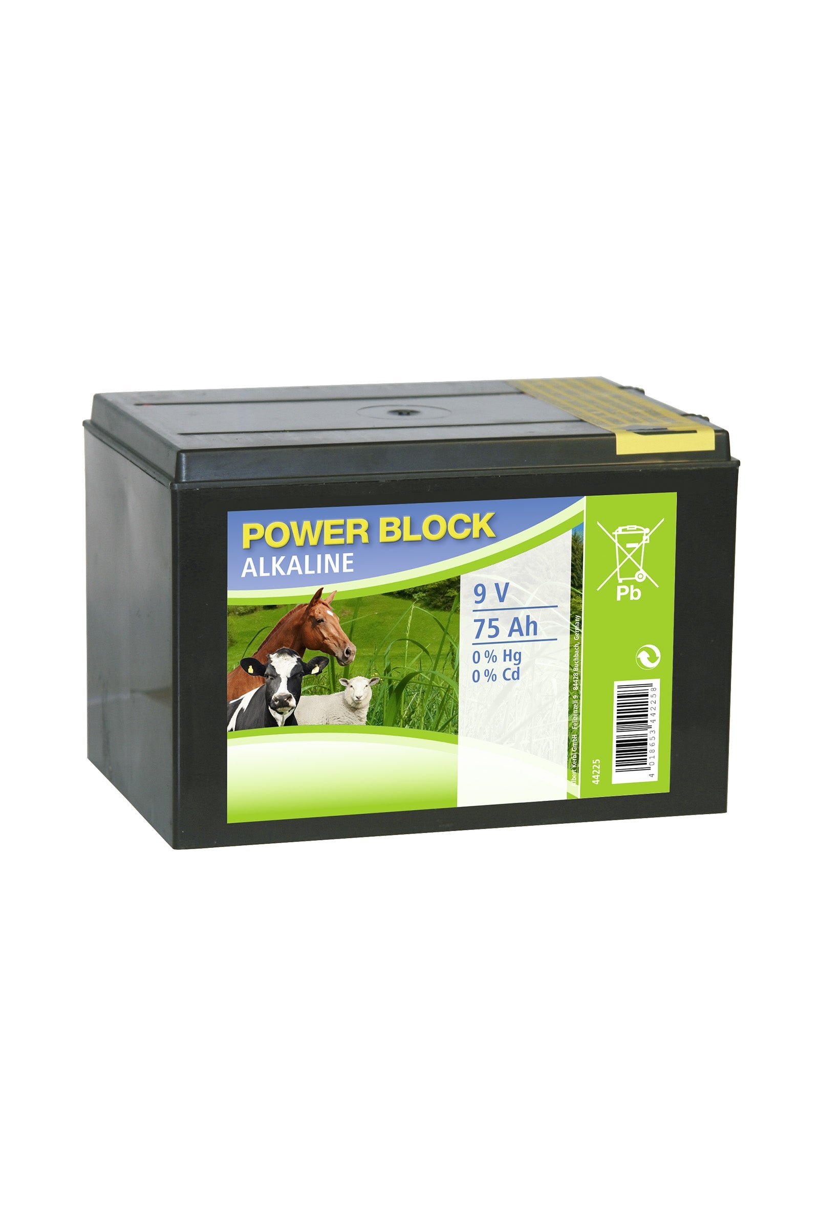 Kerbl CORRAL batteria alcalina secca Power Block, 9 V, 75 Ah, custodia piccola Forniture di difesa