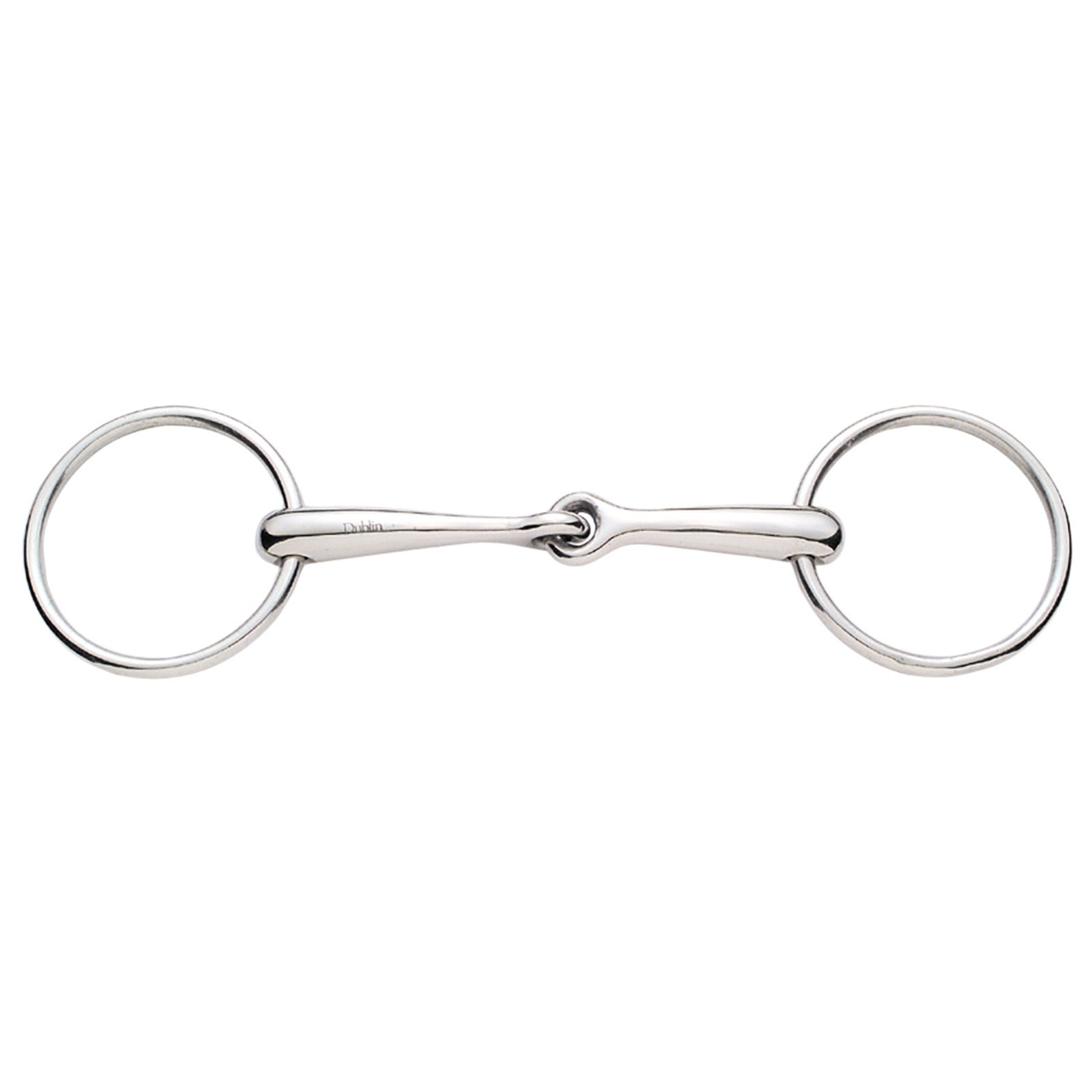 Korsteel Stainless Steel Solid Mouth Jointed 16mm Loose Ring Snaffle Bit Boccaglio