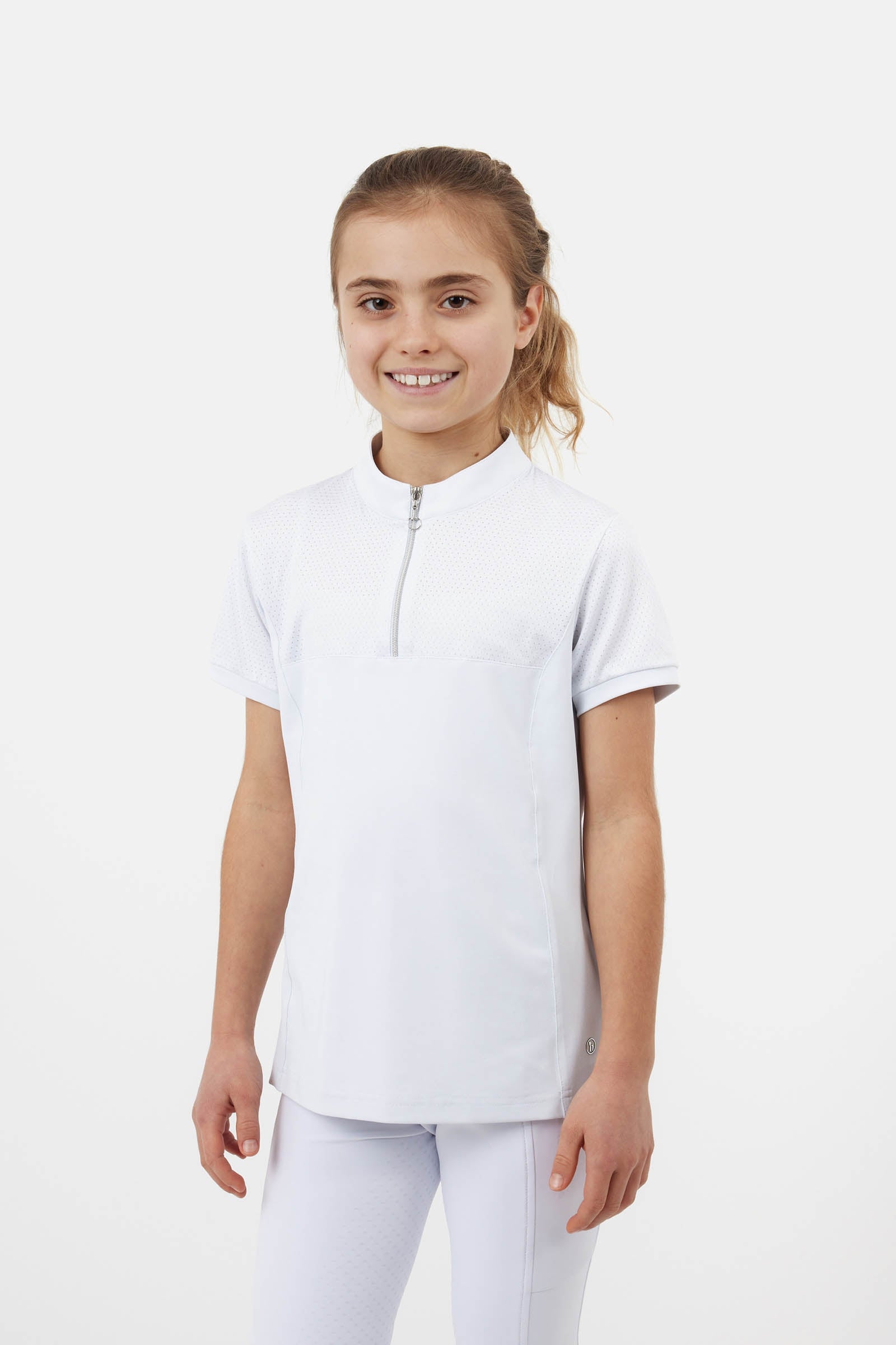 Horze Young Rider Louisa camicia da concorso con inserti in mesh Abbigliamento per bambini