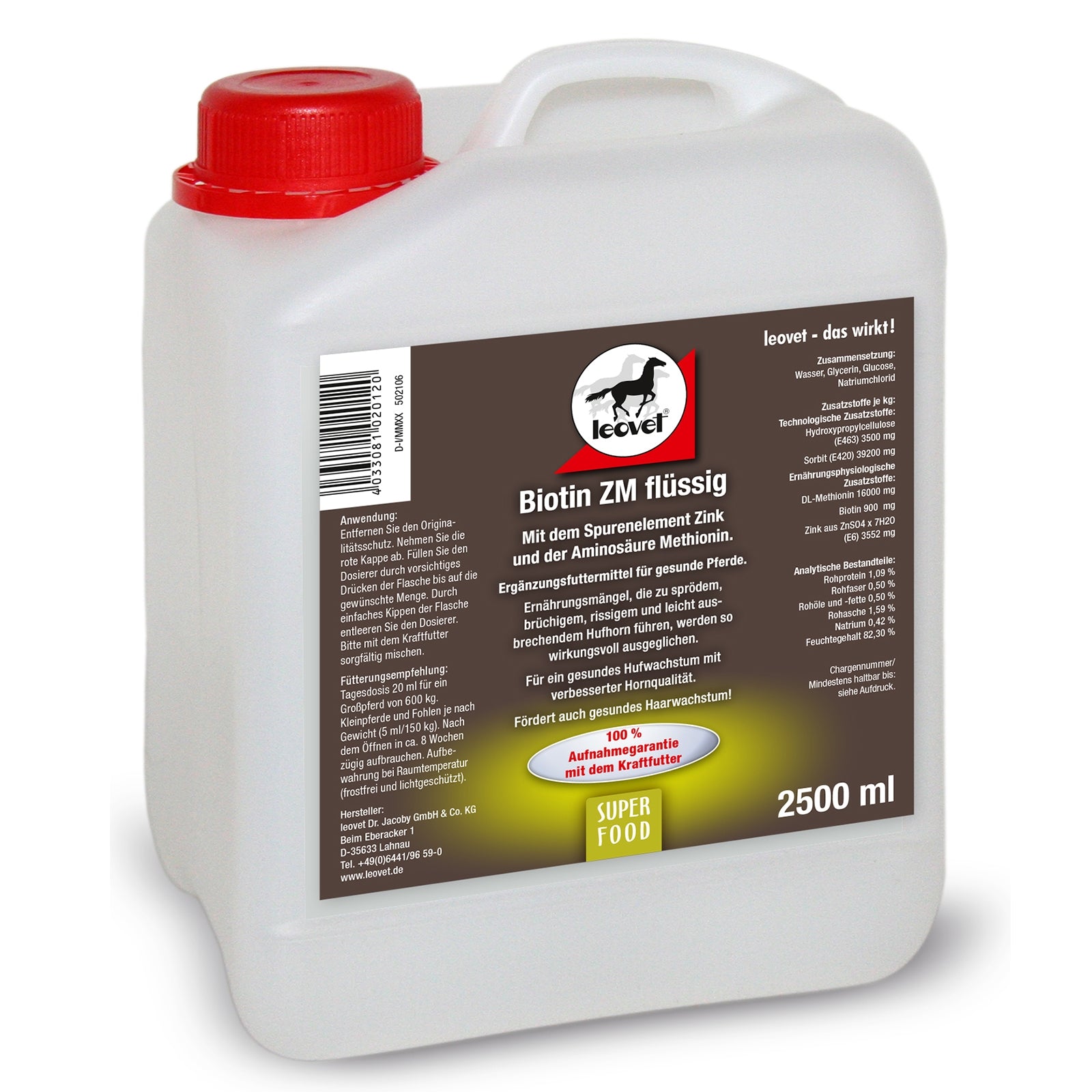 Leovet Biotina ZM liquido 2500ml Horse Feed & Nutrition