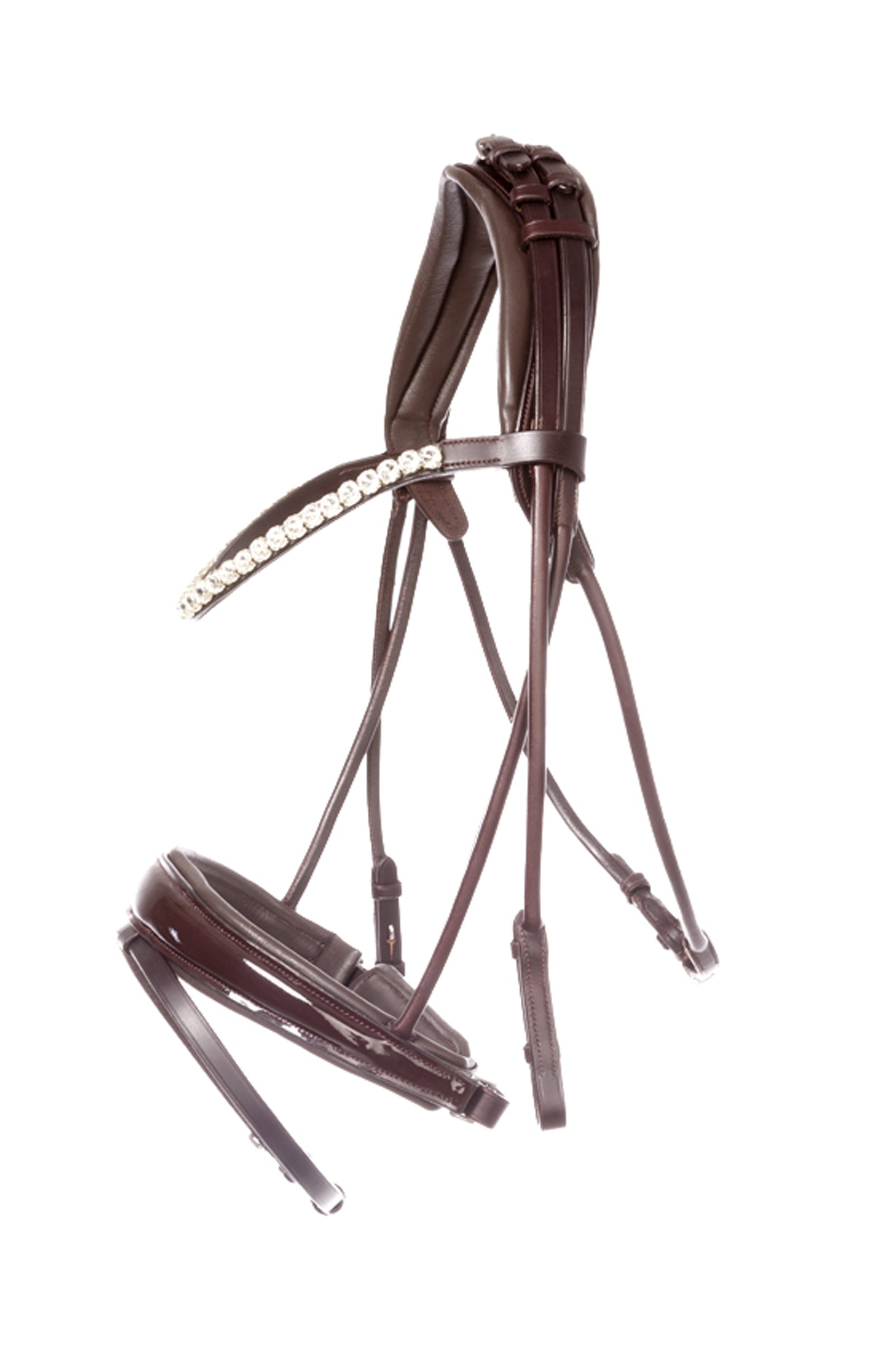 Kavalkade Florina Patent Leather Bridle With Crank Noseband Briglie & redini