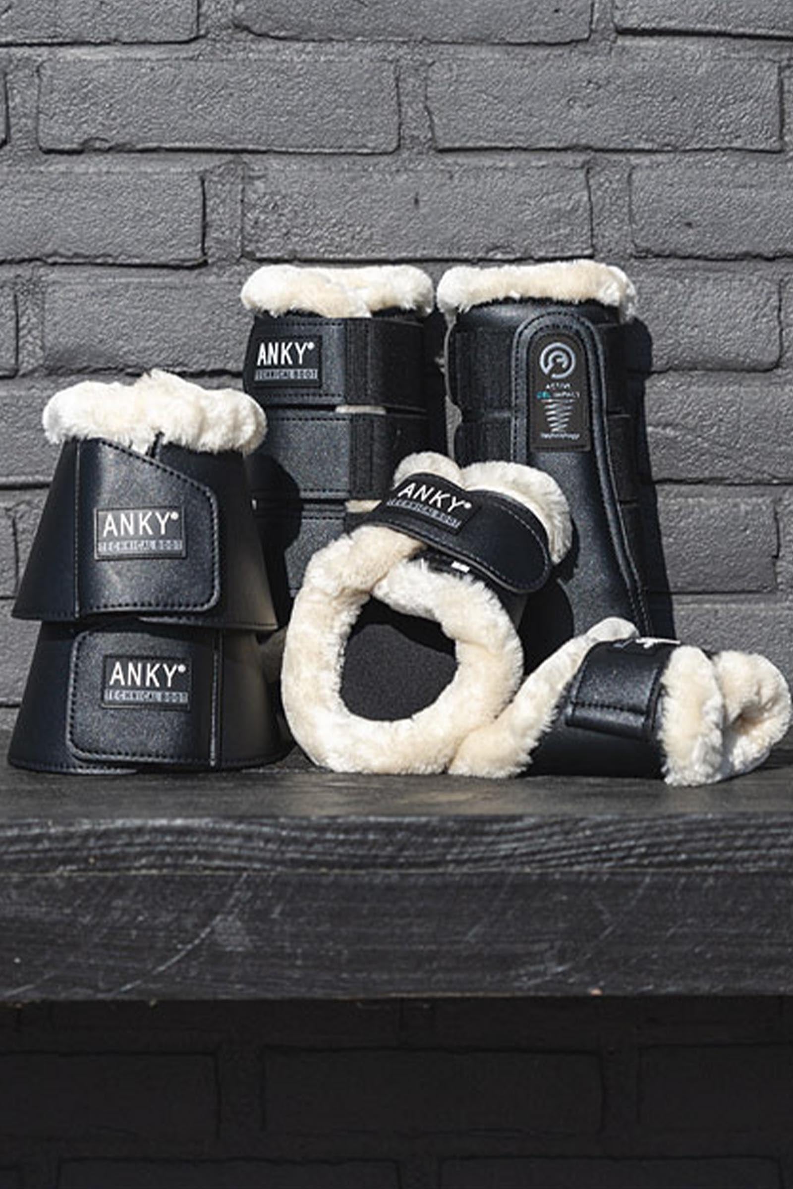 Anky ANKY Bell Boots With Neoprene Lining & Faux Fur Leg Protection & Hoof Protection for Horses