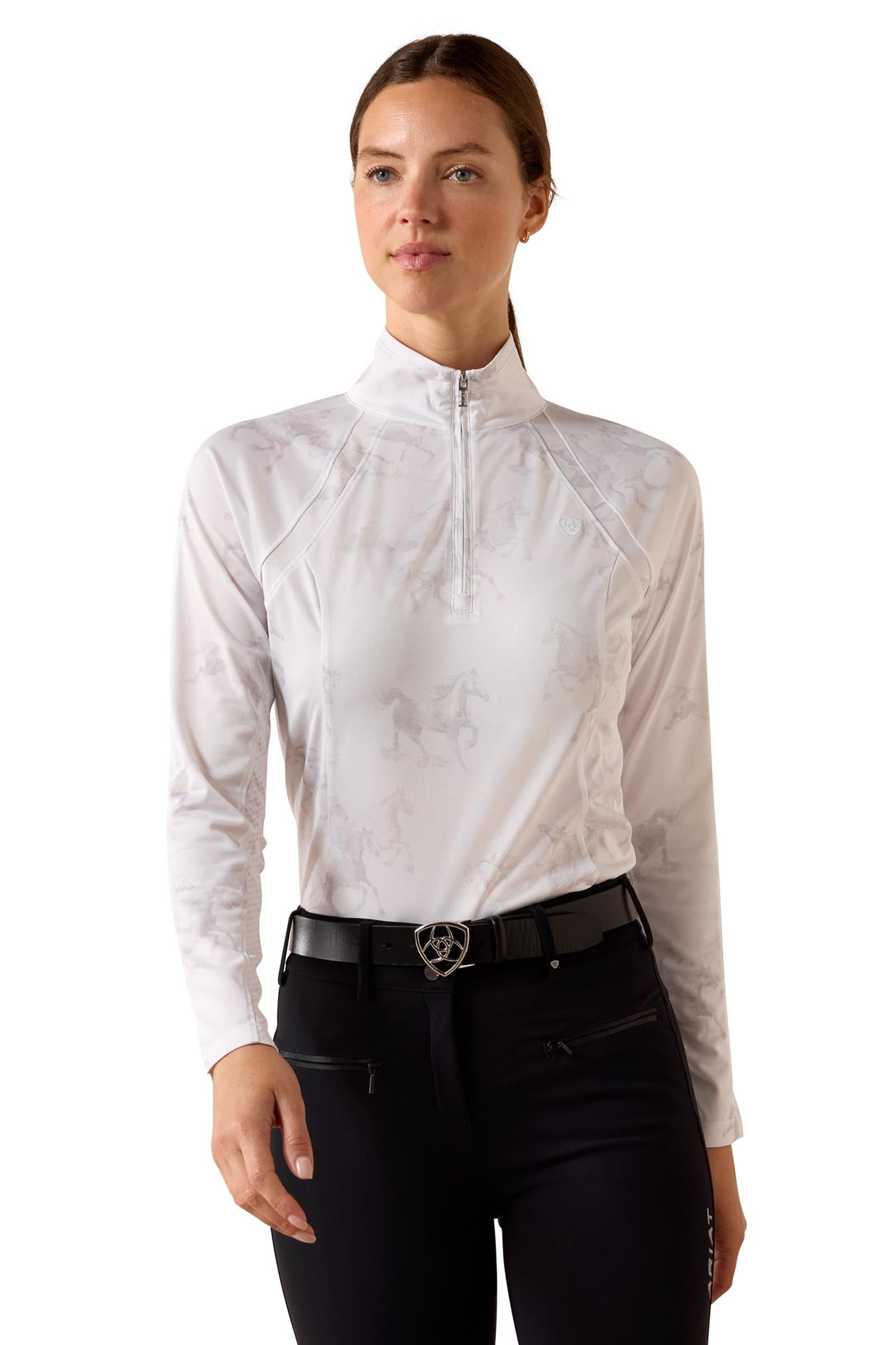 Ariat Women's Sunstopper 3.0 1/4 Zip Baselayer Abbigliamento da donna