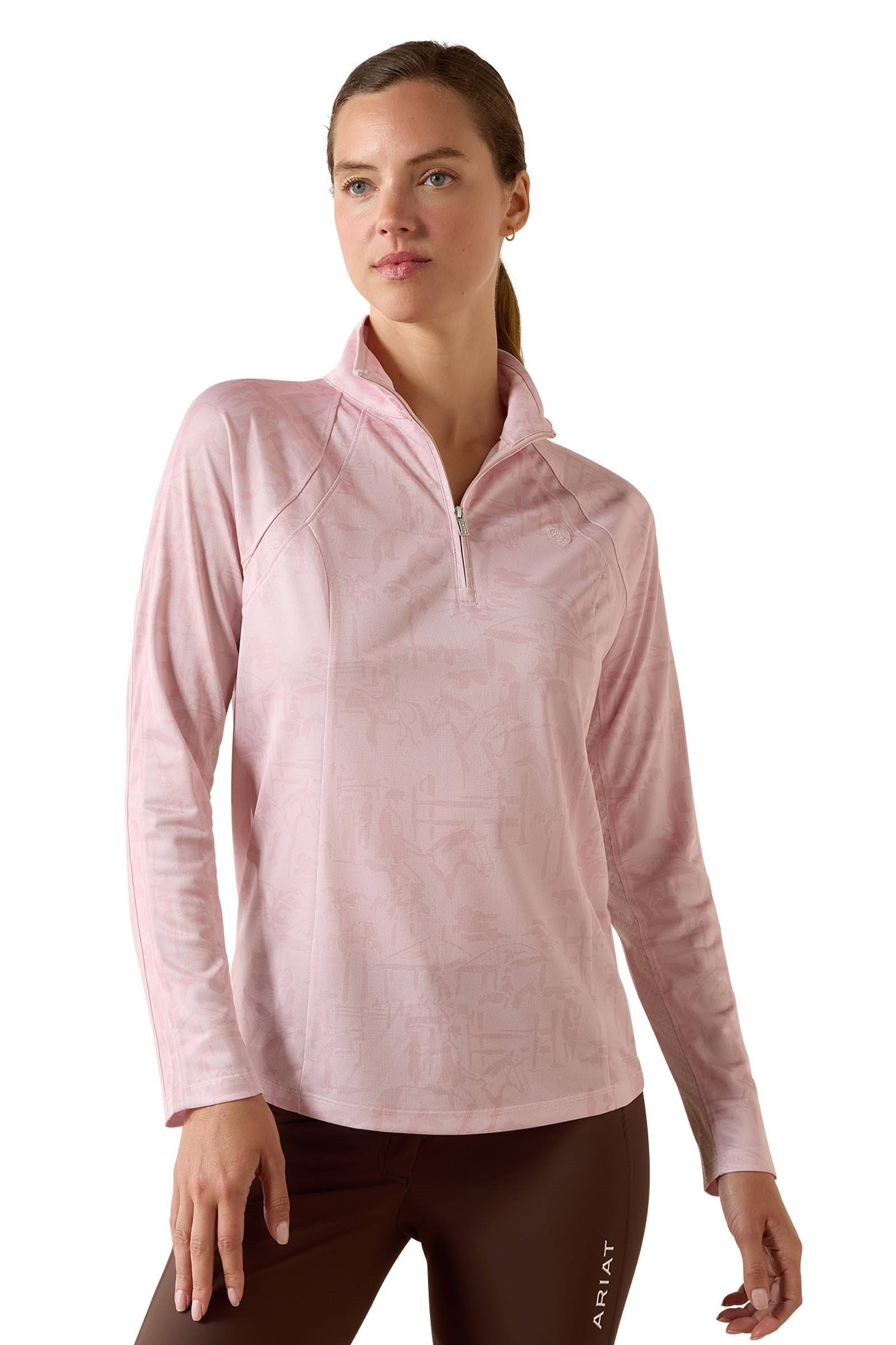 Ariat Women's Sunstopper 3.0 1/4 Zip Baselayer Abbigliamento da donna
