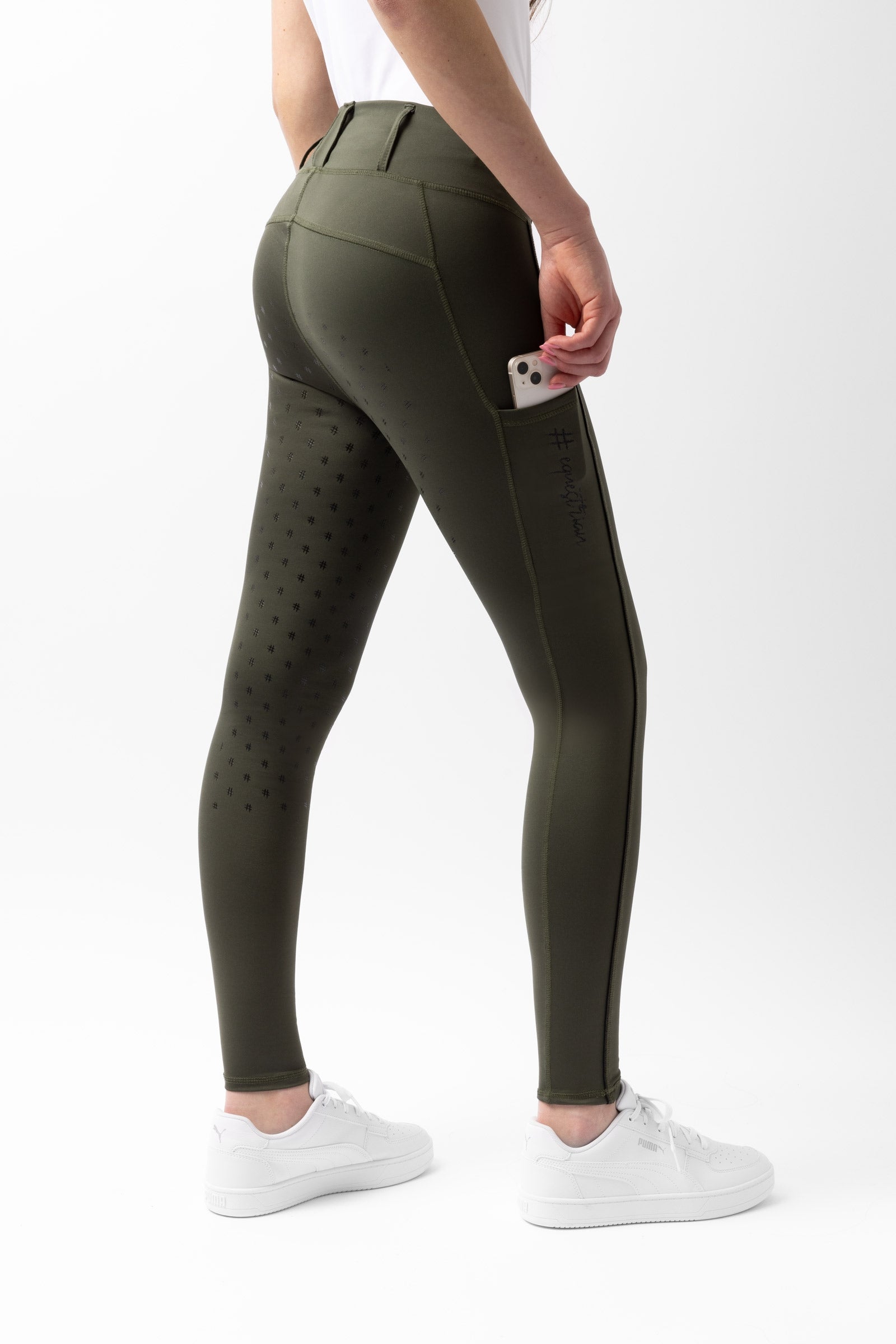 Horze Pantaloni da equitazione a vita alta da donna Young Rider Aya Abbigliamento per bambini