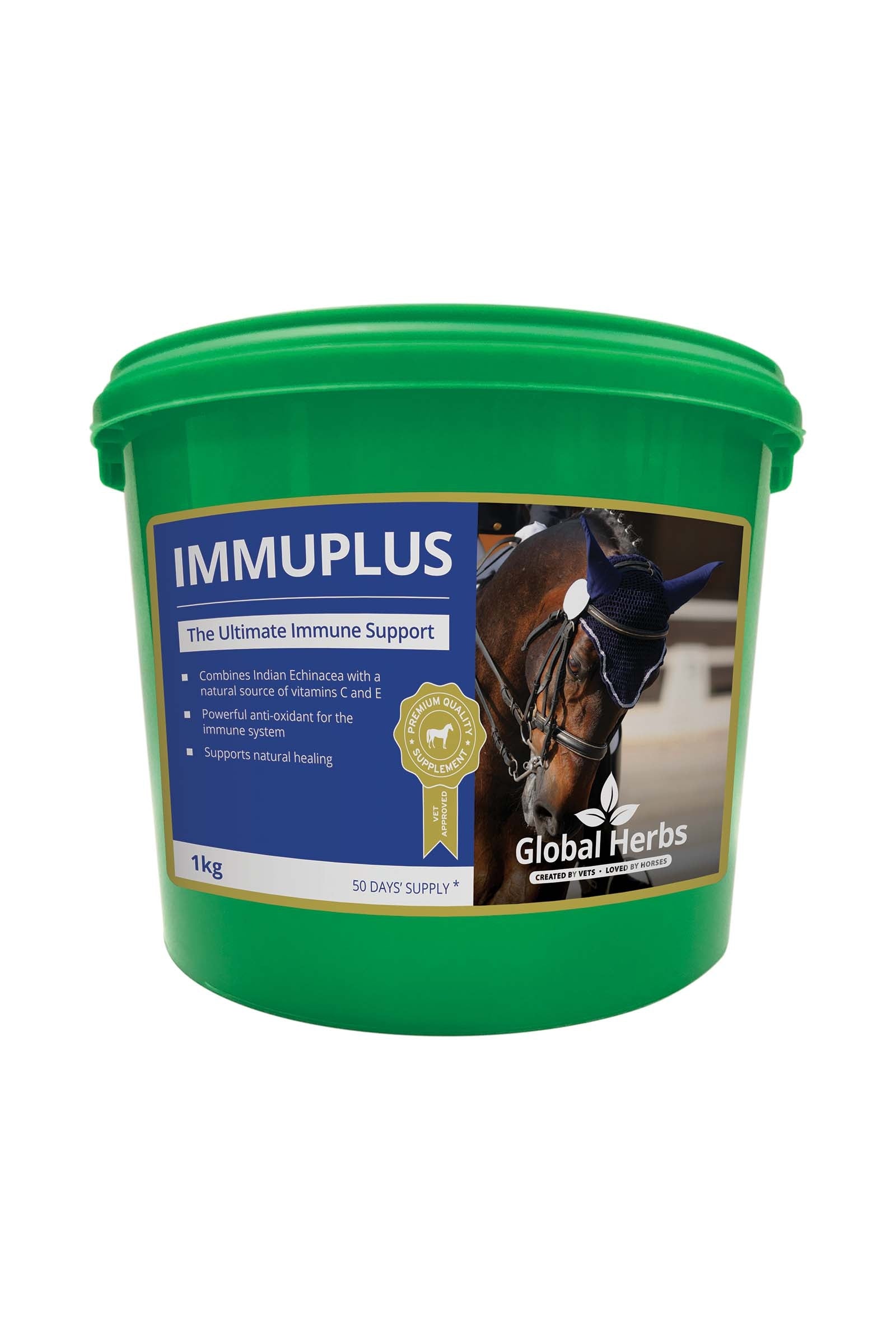 Global Herbs Erbe globali ImmuPlus 1kg Horse Feed & Nutrition