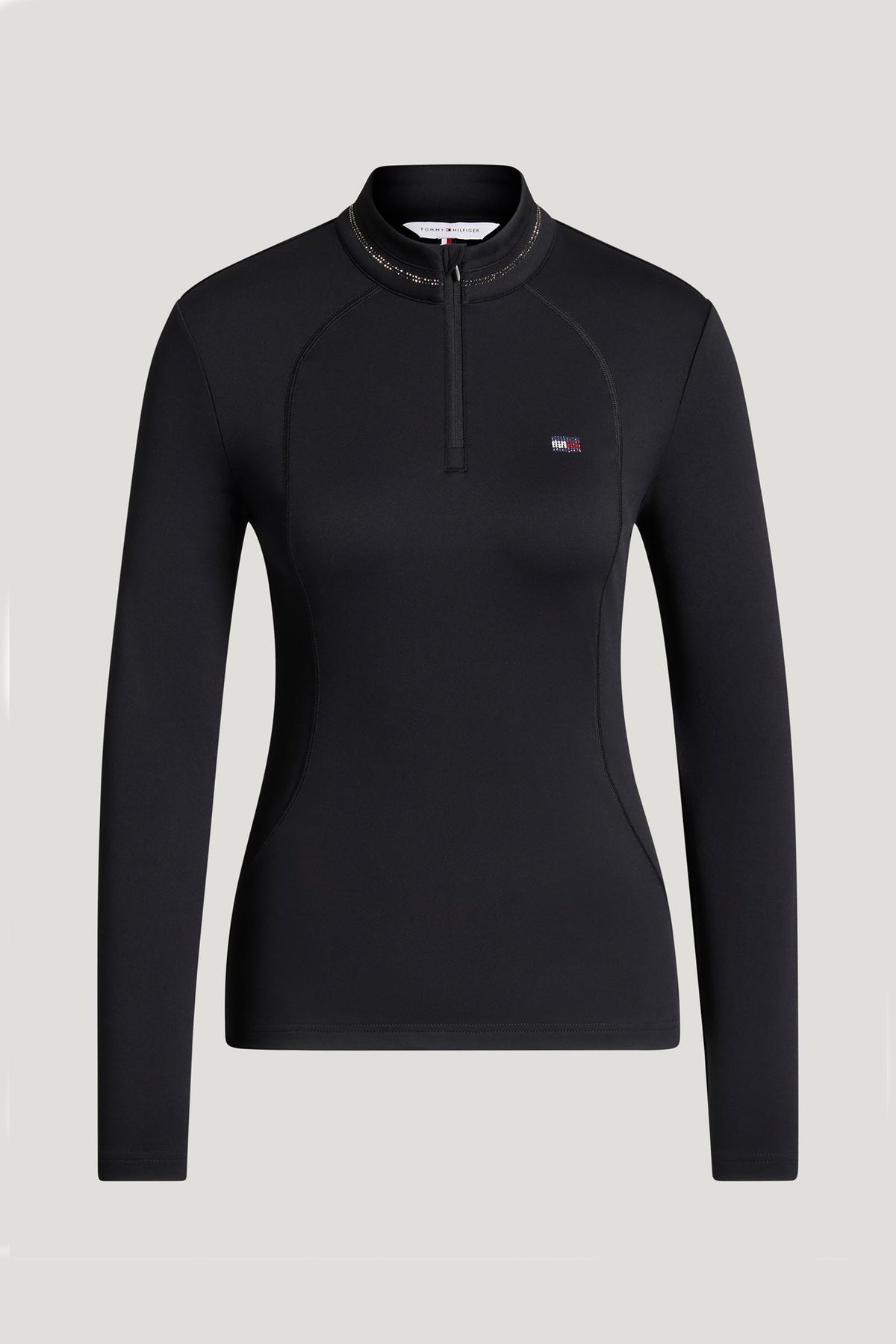 Tommy Hilfiger Equestrian Cady Women 1/4 Zip Rhinestone Training Top Women’s Riding Clothing