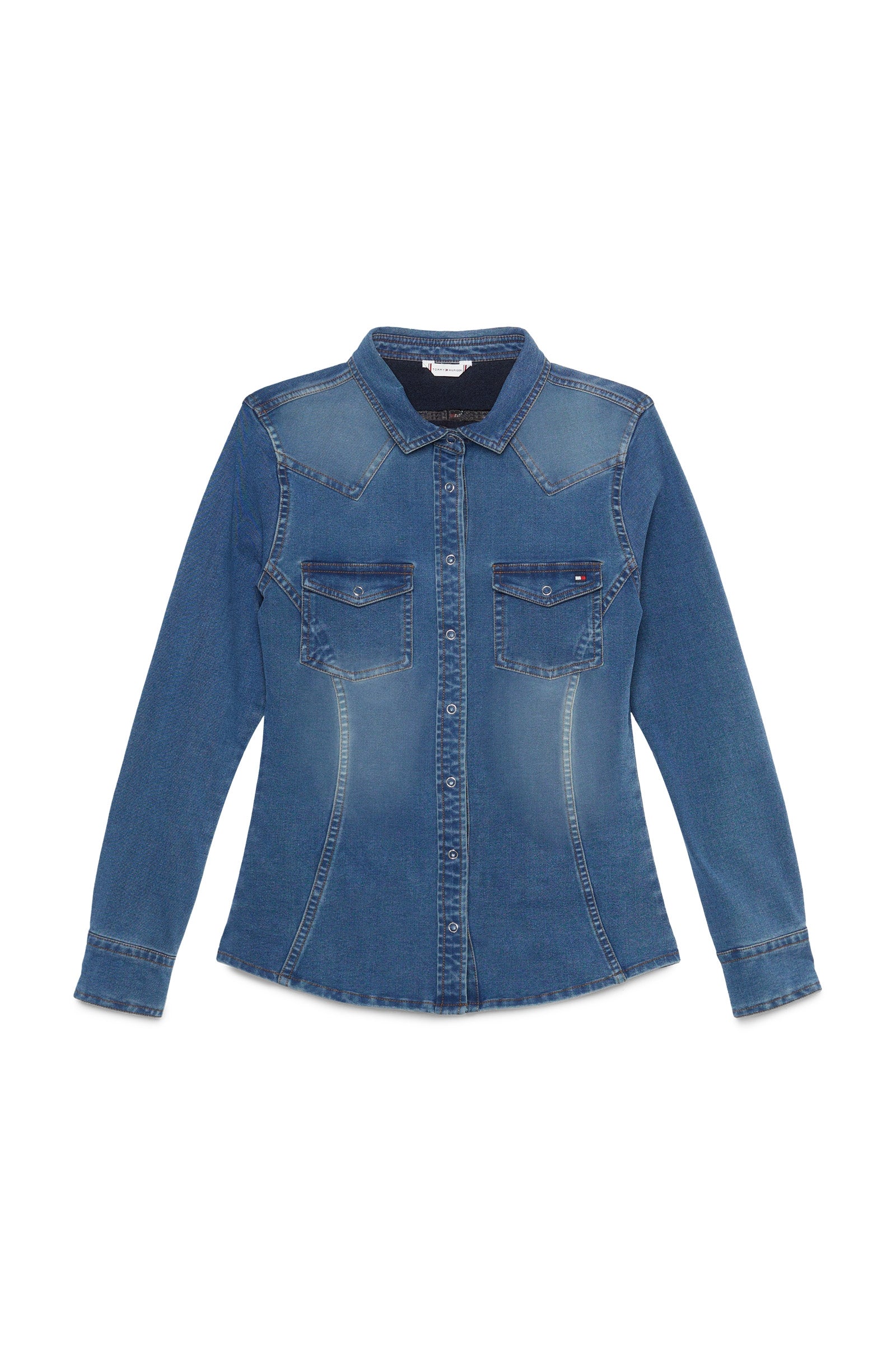 Tommy Hilfiger Equestrian Camicia in denim stretch Woodside Abbigliamento da donna