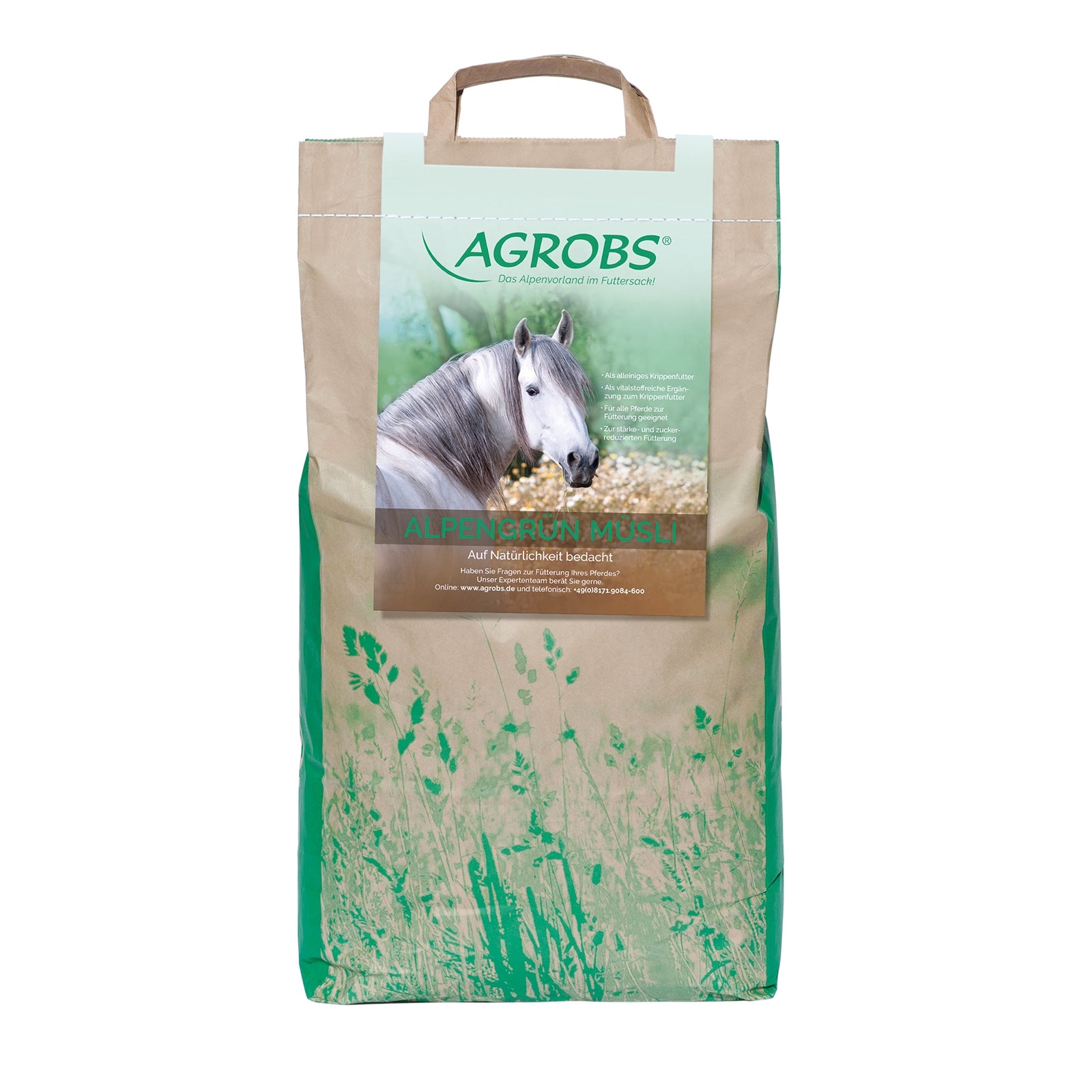 Agrobs Alpengrün Muesli Sacchetto di Ricarica 4kg Horse Feed & Nutrition