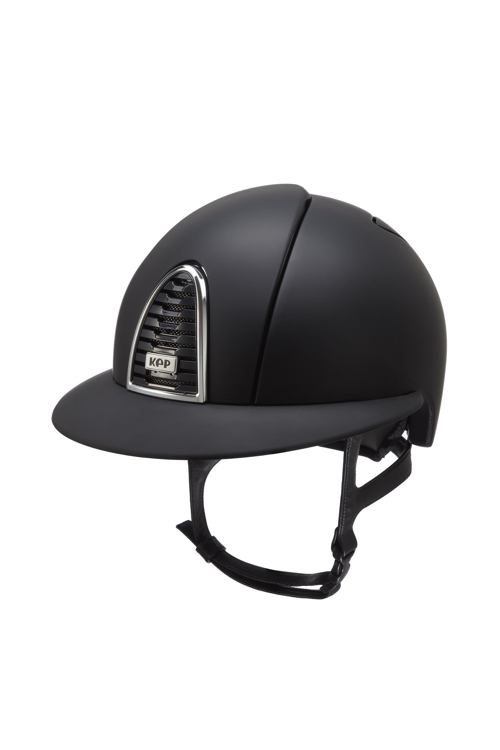 KEP Helmets KEP Cromo 2.0 Textile/Raw Polo Riding Helmet With Extra Visor, App Compatible Attrezzatura di sicurezza