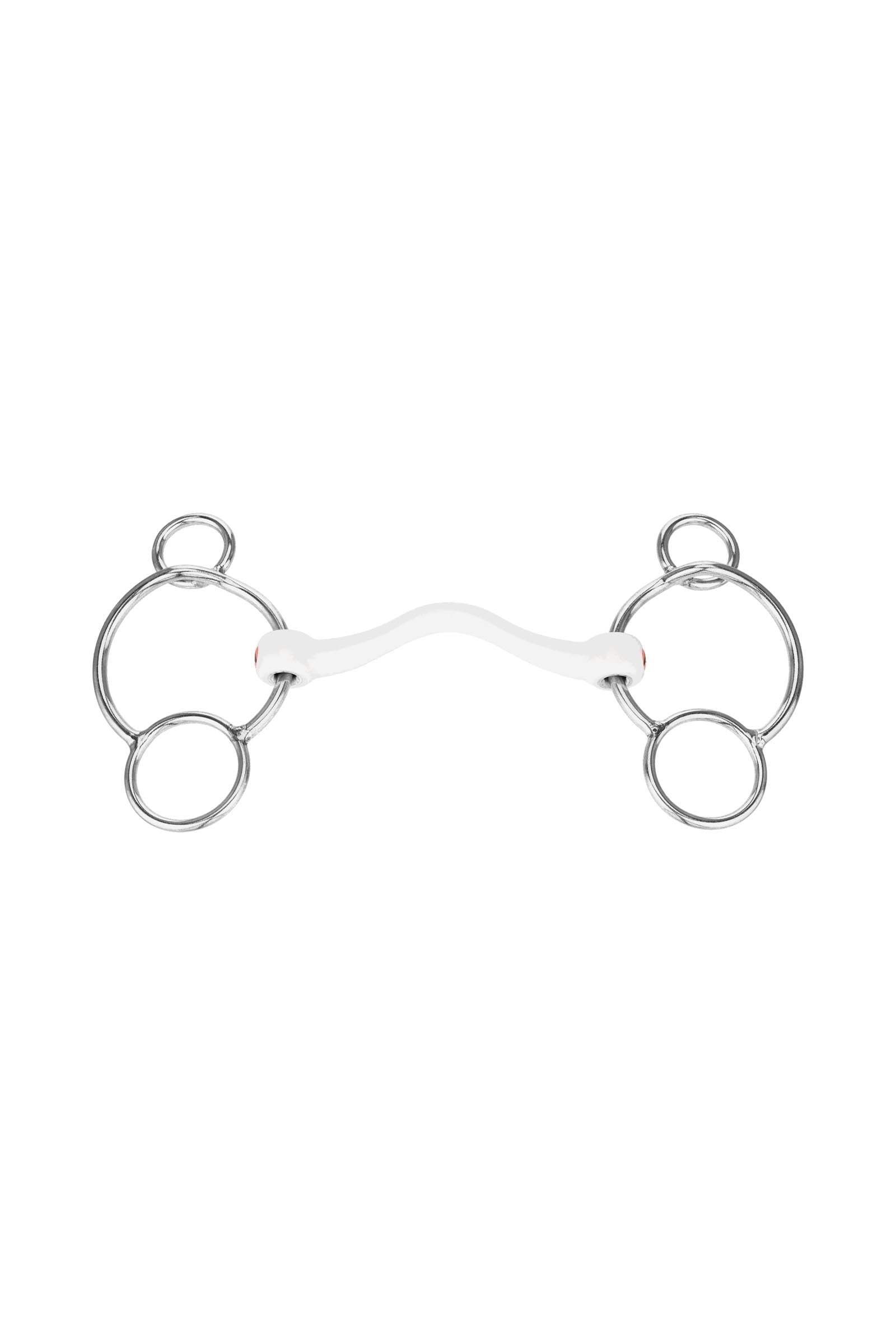 Sprenger Nathe CM filetto 3 anelli, barra rigida con passaggio lingua, 15 mm, termoplast Boccaglio