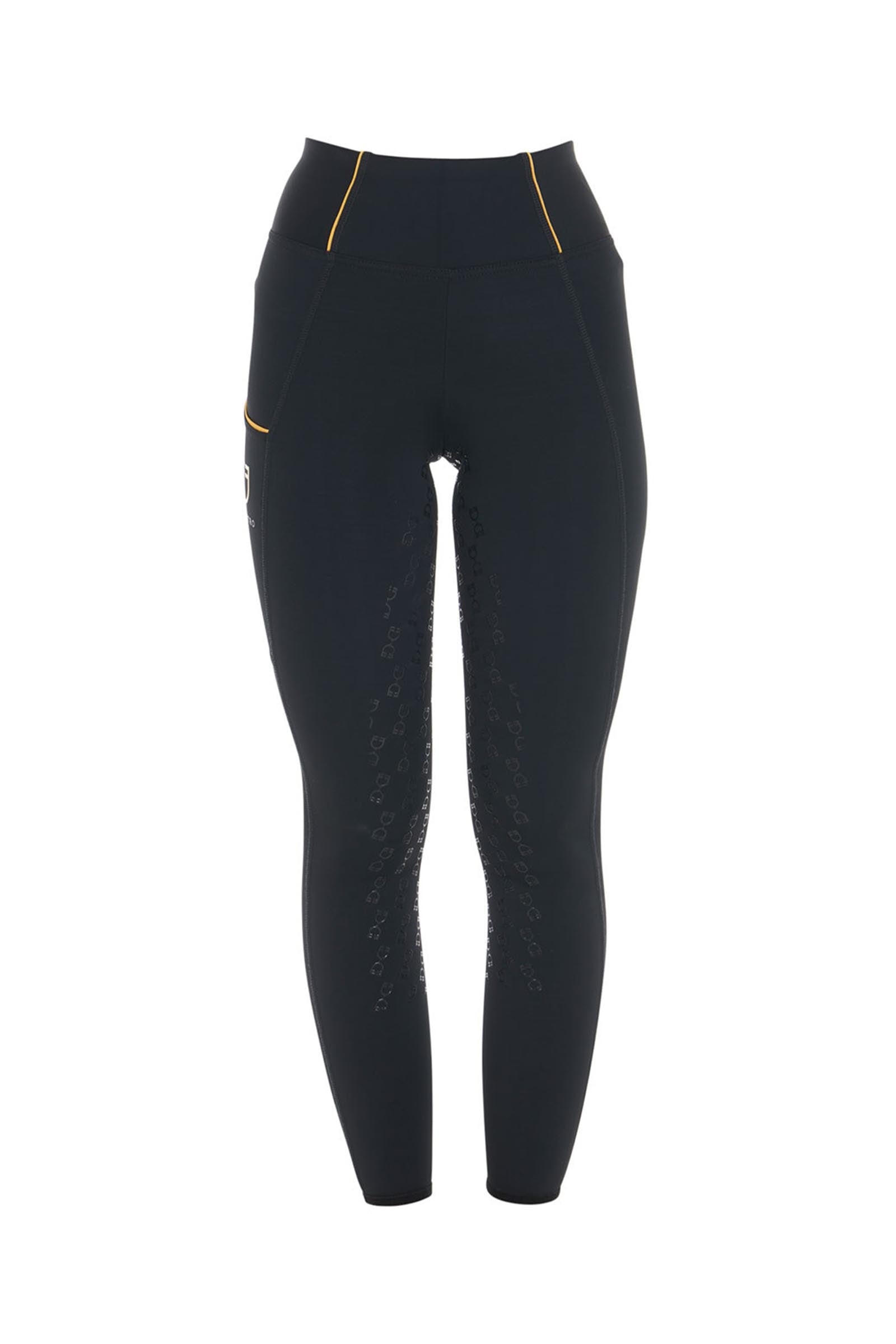 Equestro Women's Slim Fit Light Full Grip High-Waisted Leggings Womens Breeches