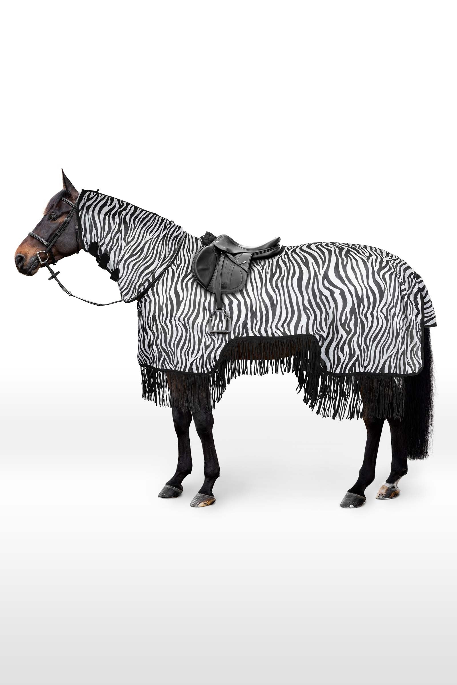 Horze Defender Coperta da equitazione con frange Coperte per cavalli