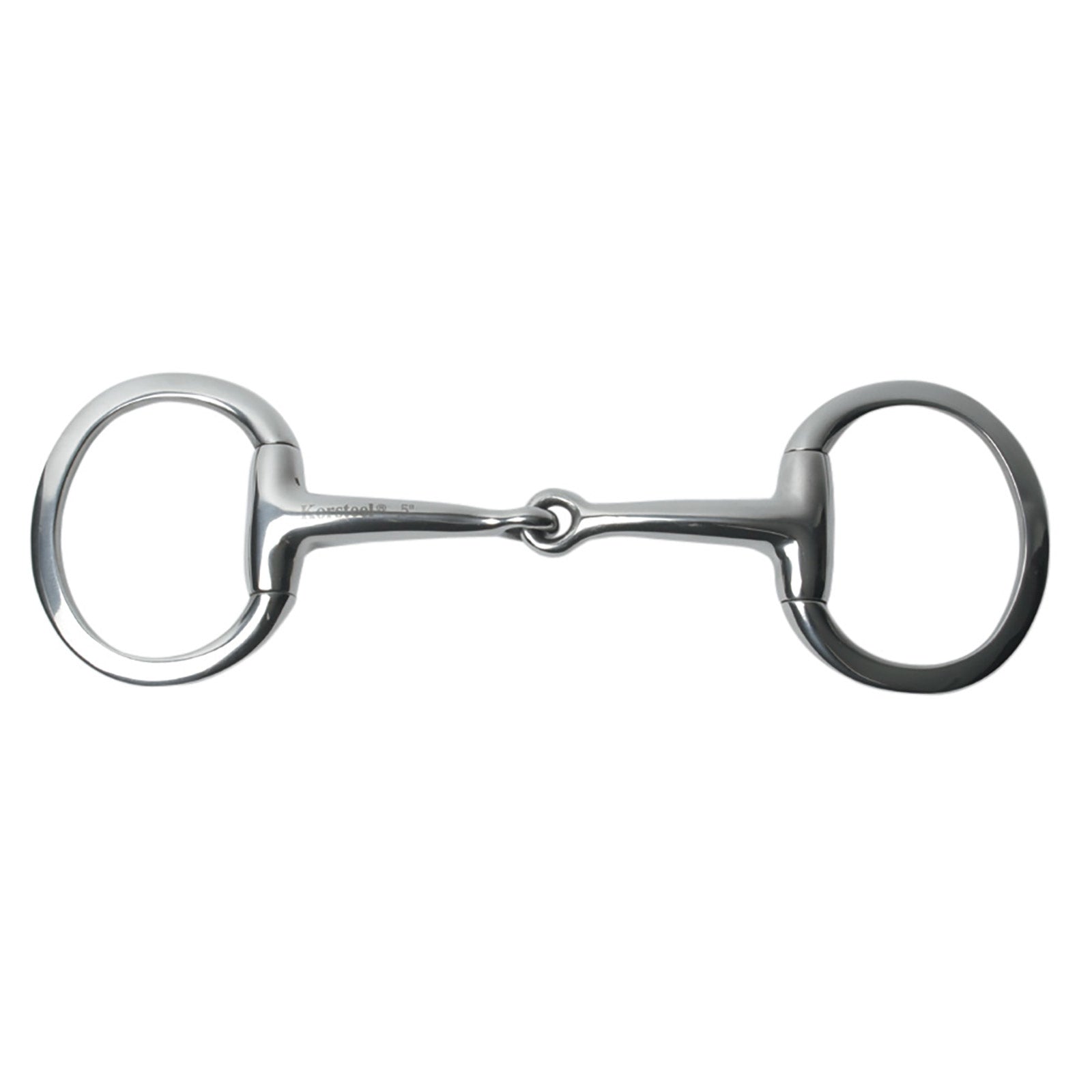 Korsteel Stainless Steel Featherweight Thin Mouth Jointed Flat Ring Eggbutt Snaffle Bit Boccaglio