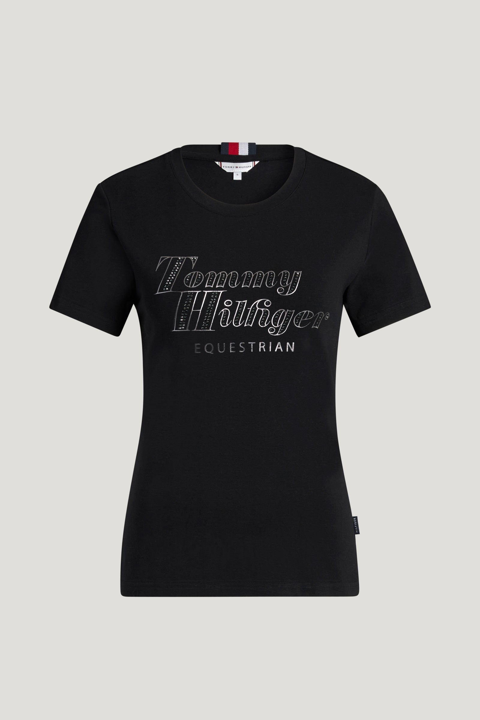 Tommy Hilfiger Equestrian Malibu T-shirt donna con strass Abbigliamento da donna