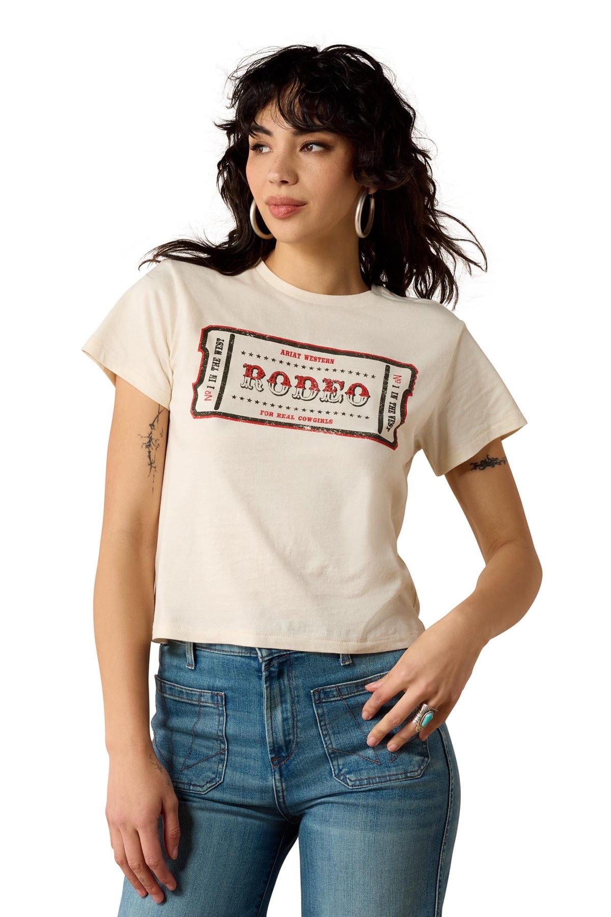 Ariat Donna T-shirt One in the West Abbigliamento da donna