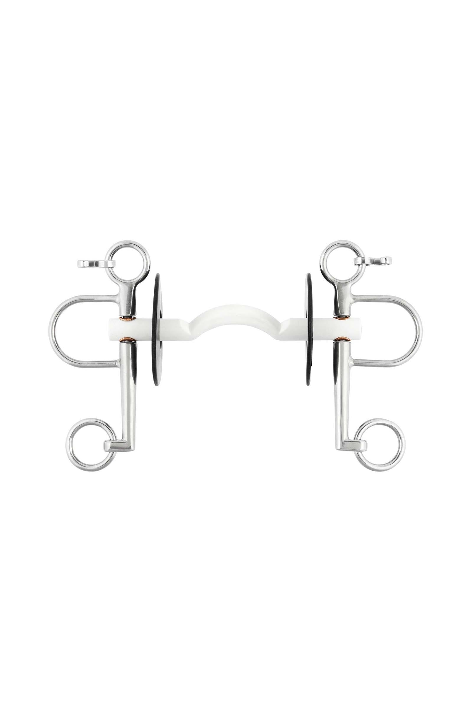 Sprenger Nathe pelham, barra rigida dura con passaggio lingua, 15 mm, aste lunghe, termoplast Boccaglio