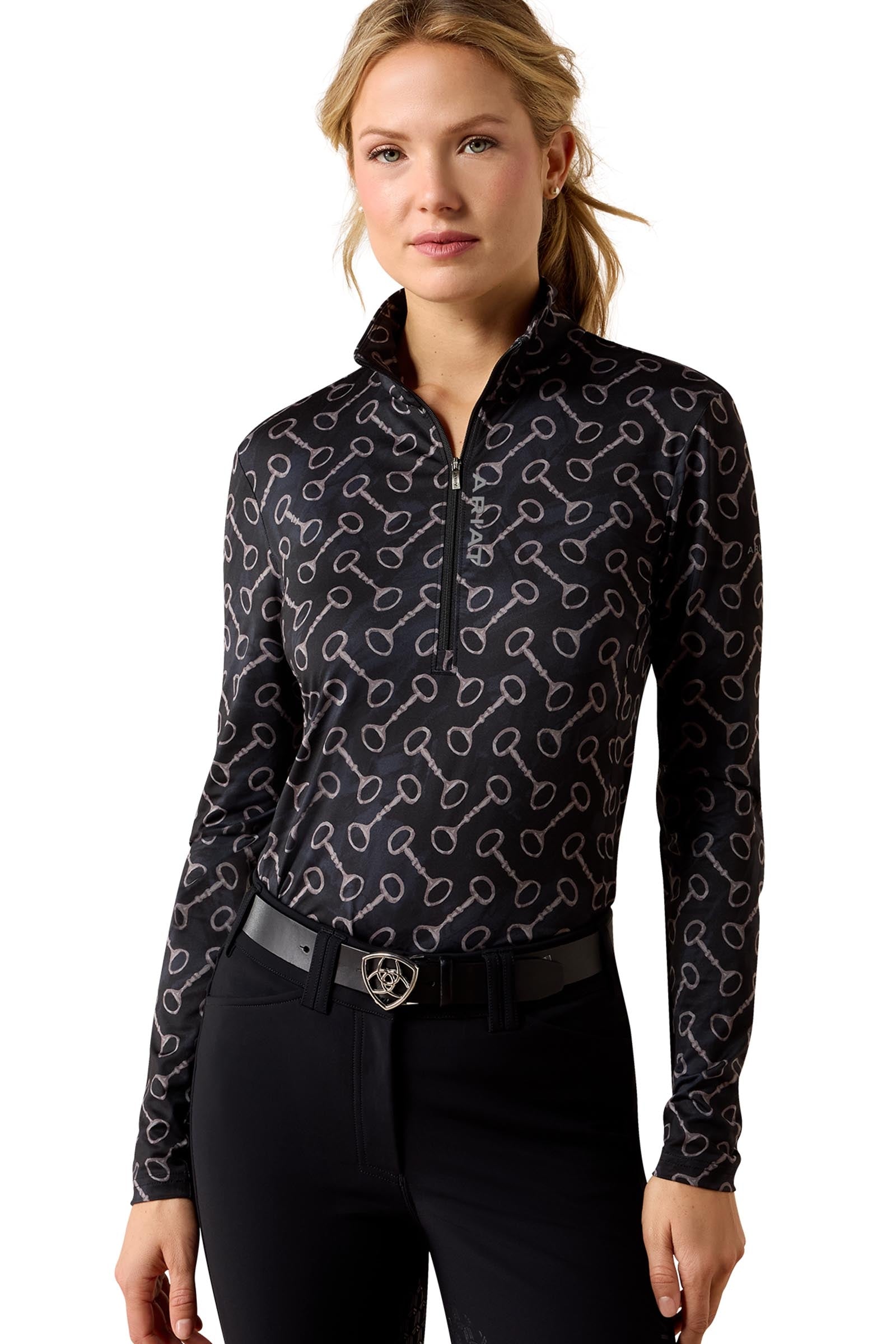 Ariat Donna Baselayer Lunaveil con zip 1/2 Abbigliamento da donna