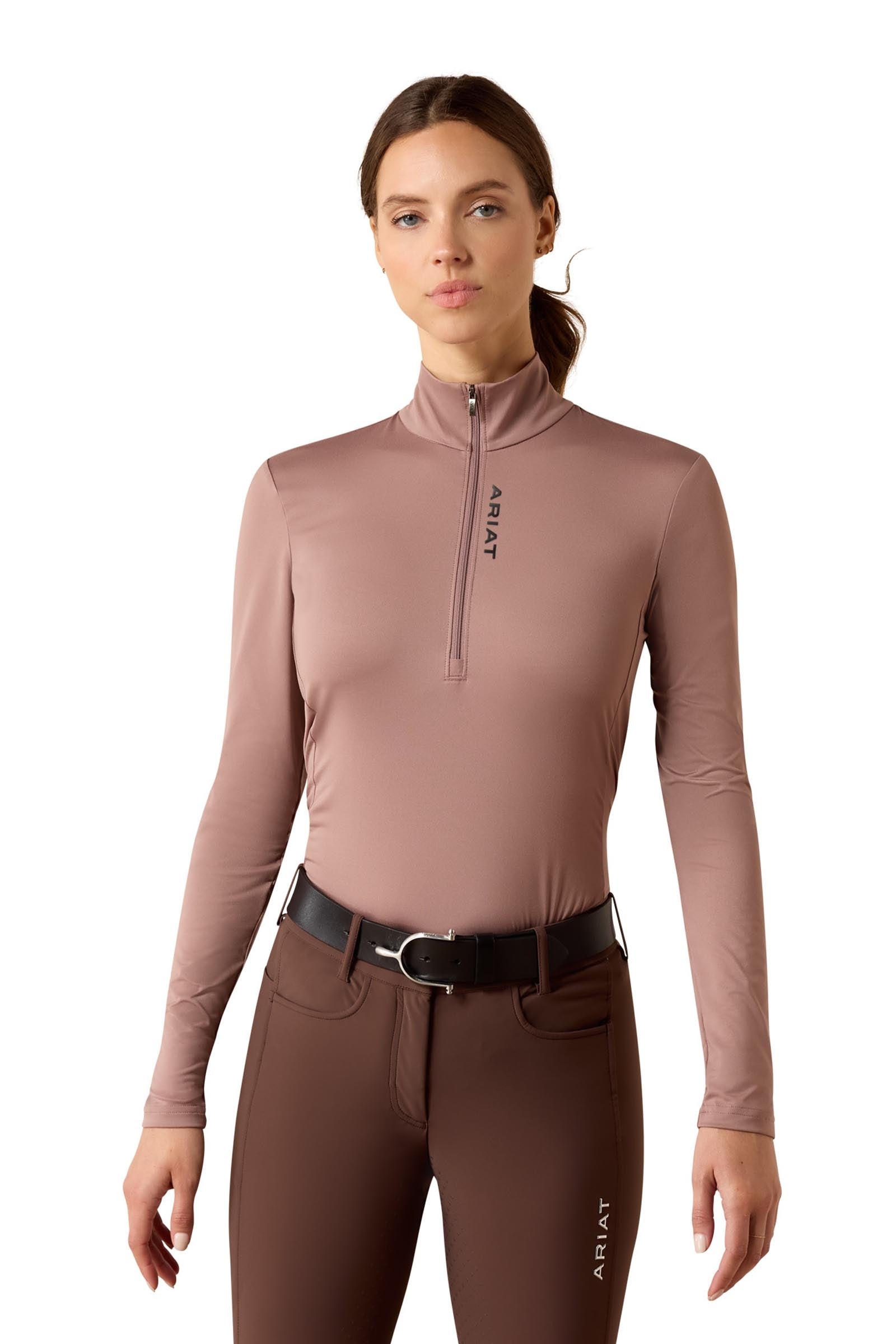 Ariat Donna Baselayer Lunaveil con zip 1/2 Abbigliamento da donna