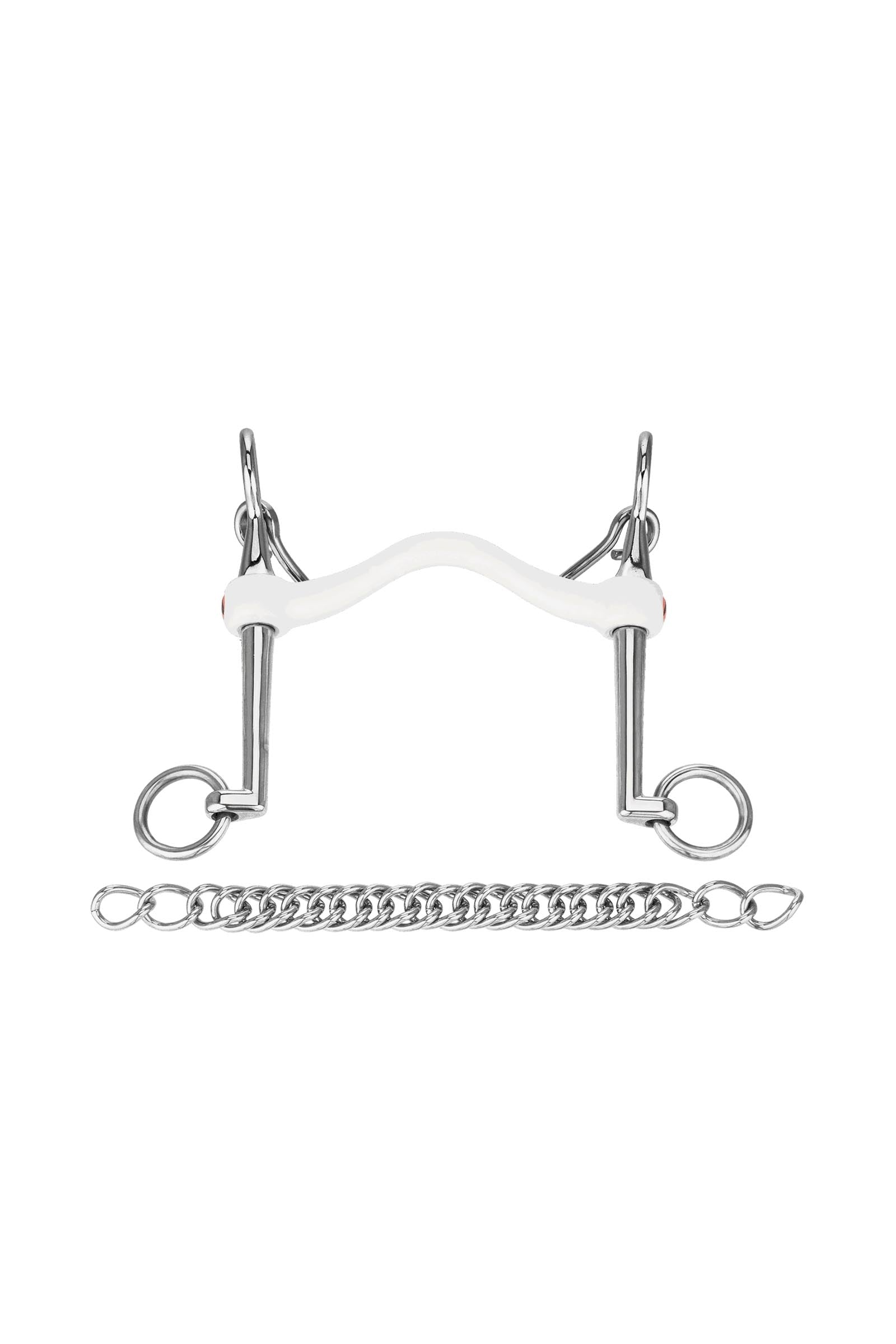 Sprenger Nathe CM morso da briglia con passaggio lingua, 15 mm, aste lunghe, termoplast Boccaglio