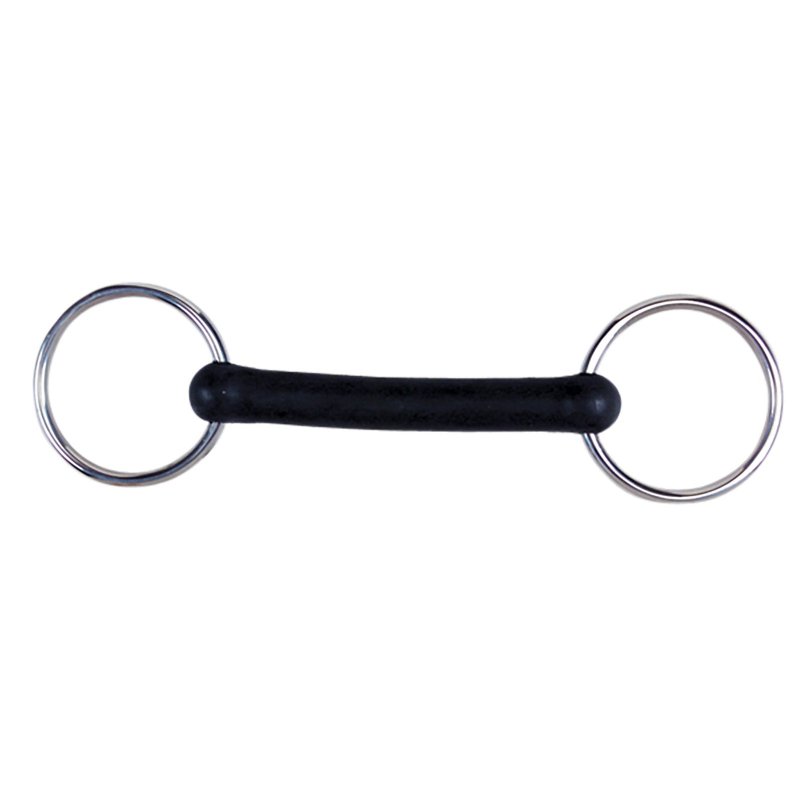 Korsteel Flexi Rubber Mullen Mouth Loose Ring Snaffle Bit Boccaglio