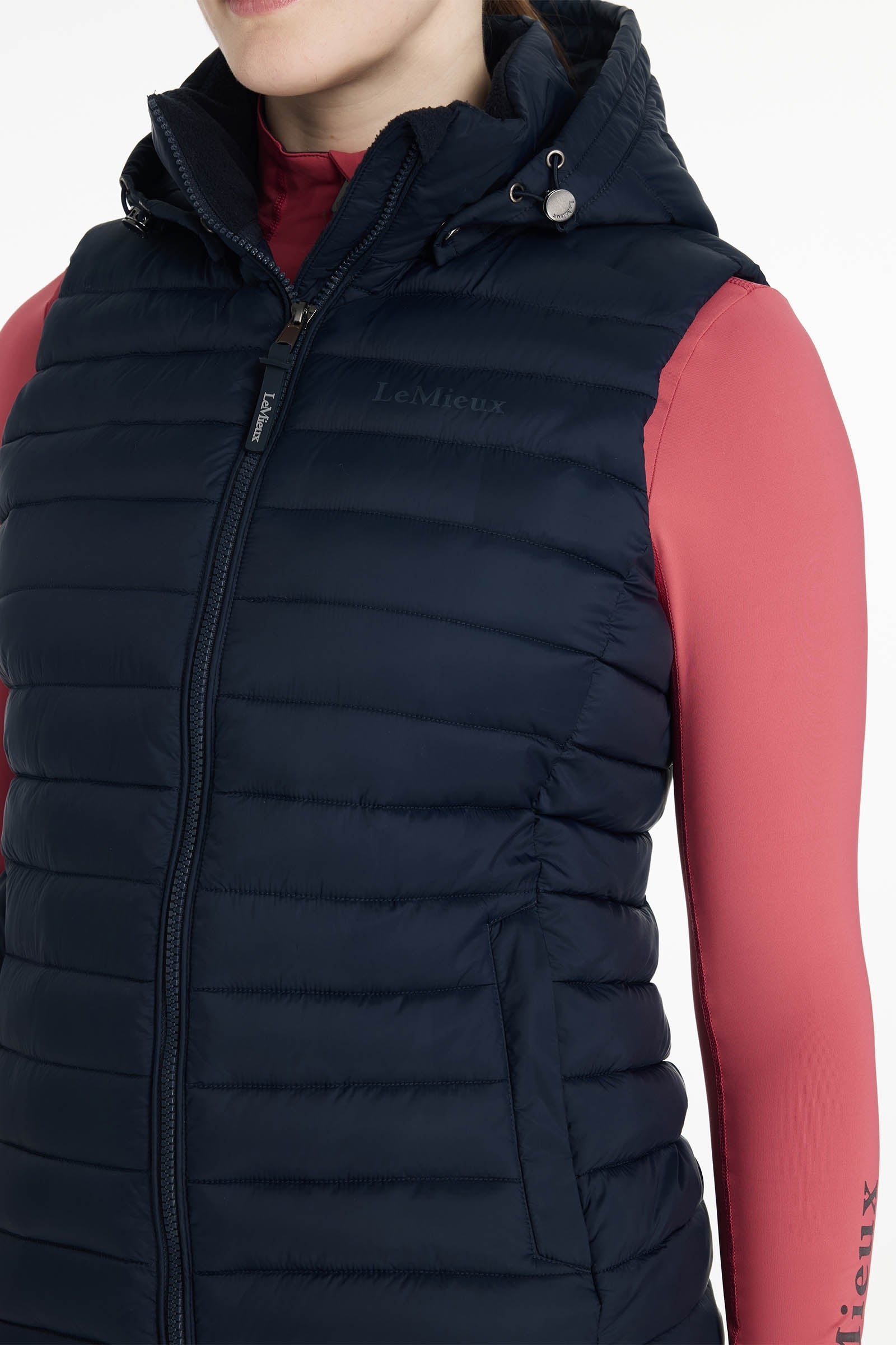 LeMieux Rose Women´s Hooded Puffer Gilet Women’s Riding Clothing