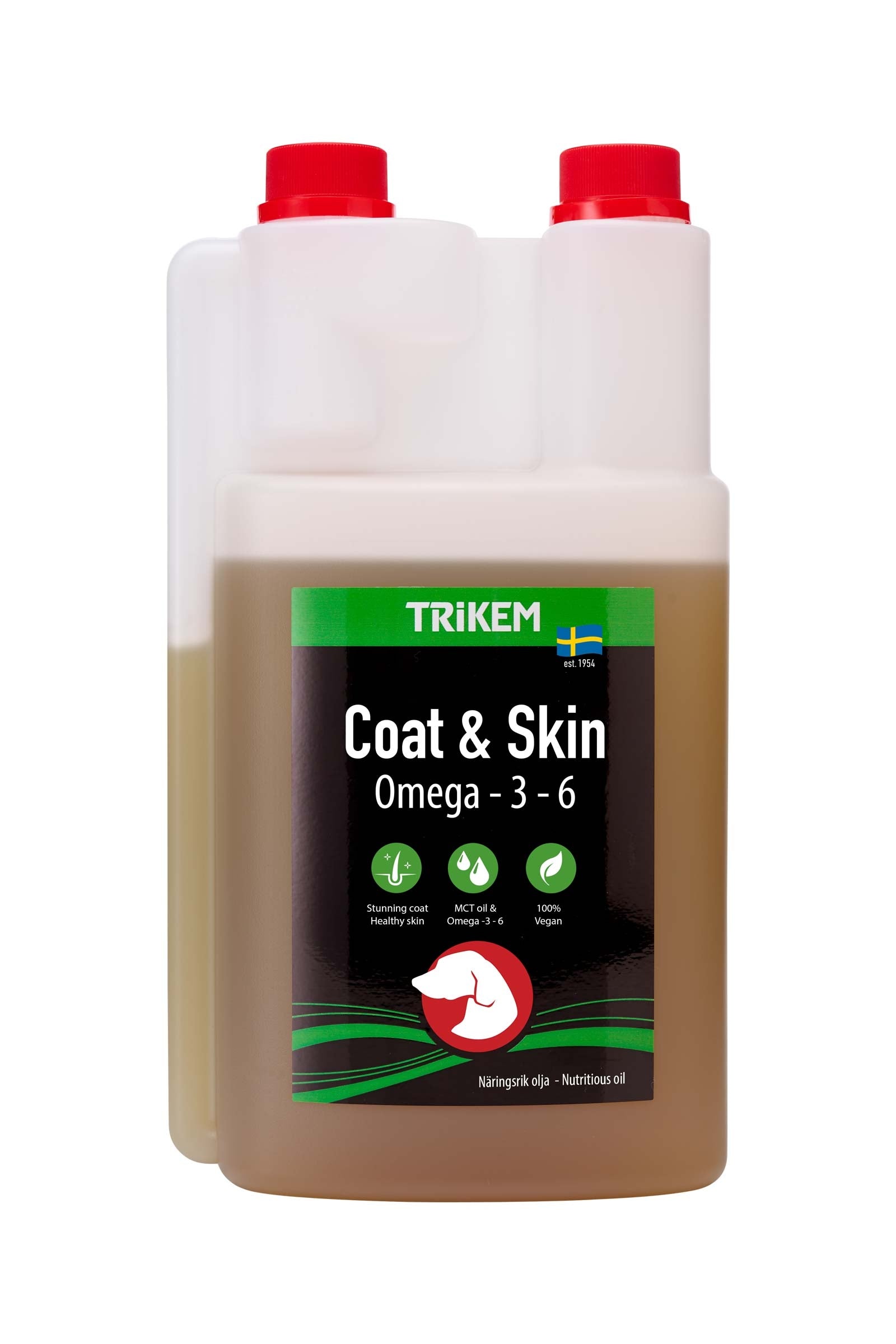 Trikem Coat & Skin olio additivo per mangime per cani, 500 ml Cane