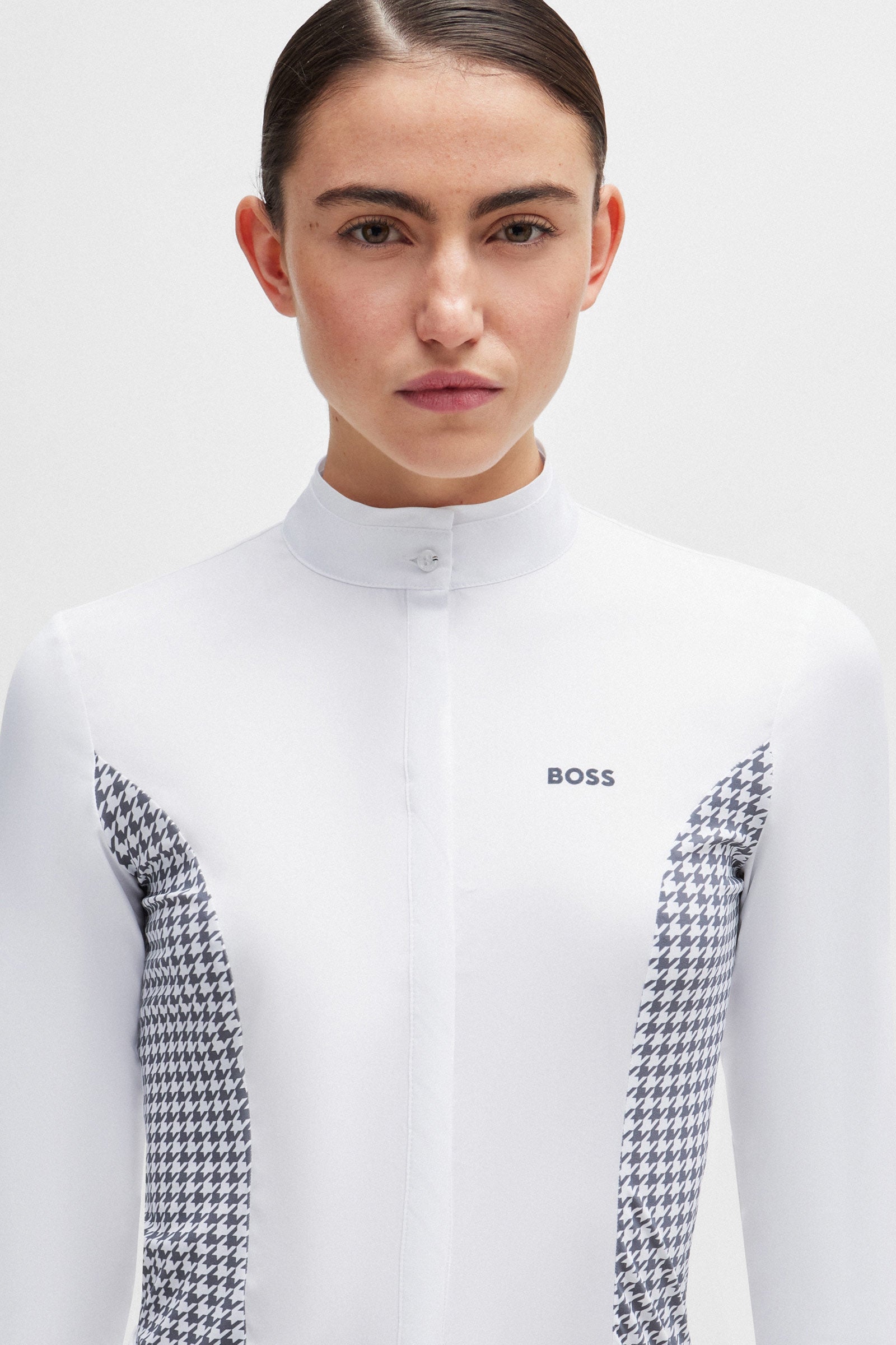 Boss Emma Show Blouse Houndstooth Women’s Riding Clothing