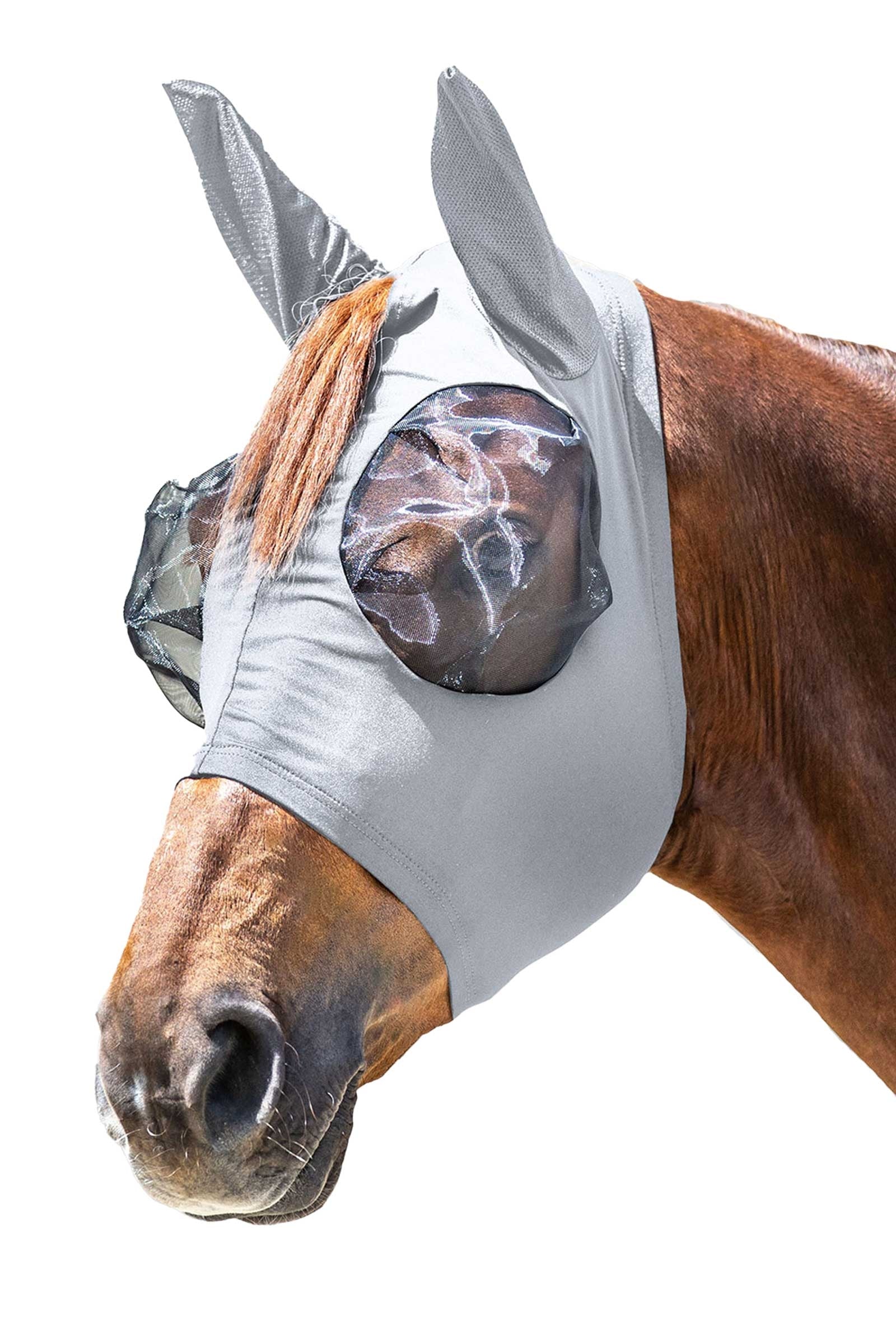Waldhausen Puck maschera antimosche con zip e protezione UV Protezione antimosche per cavalli
