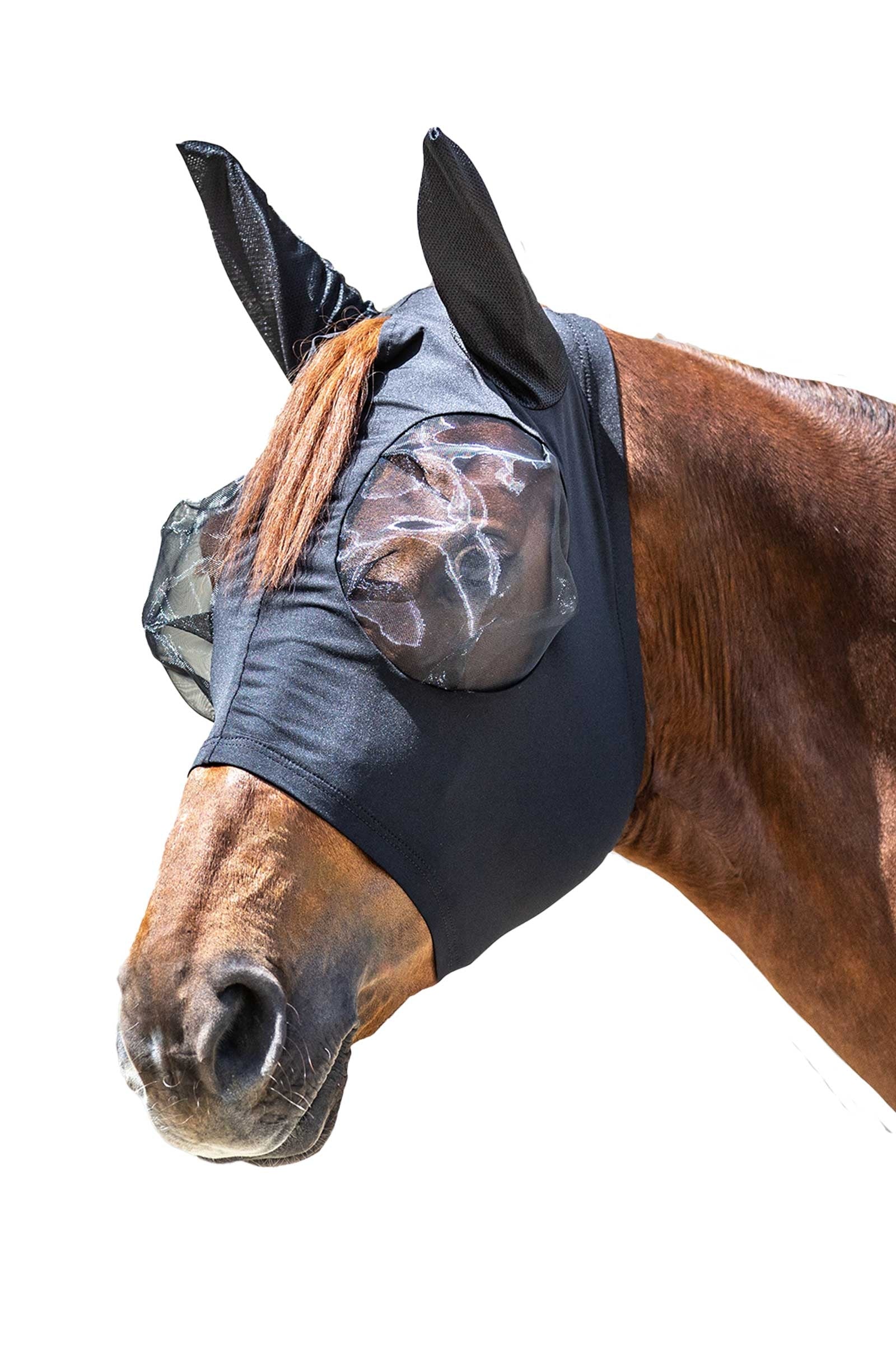 Waldhausen Puck maschera antimosche con zip e protezione UV Protezione antimosche per cavalli