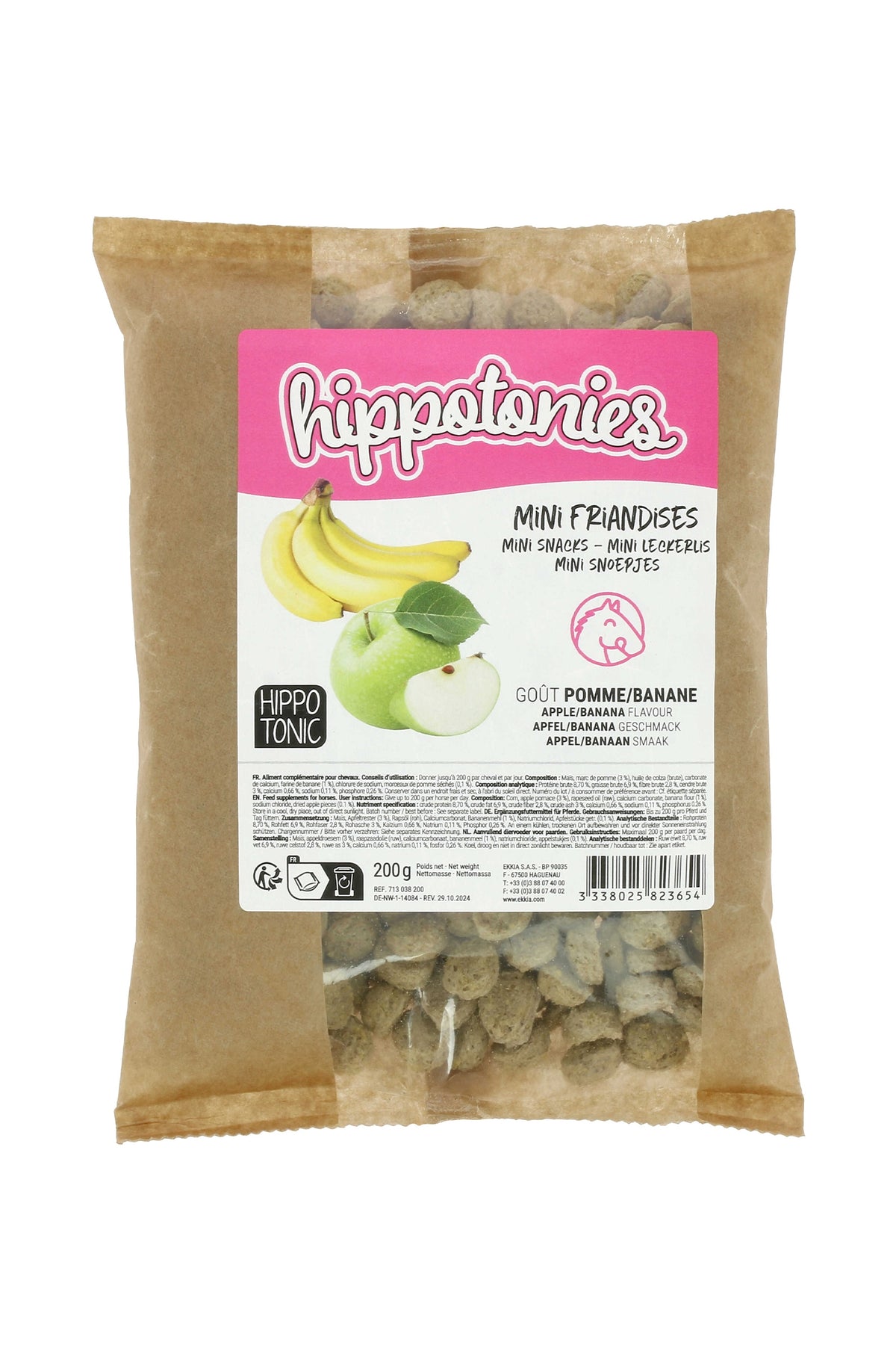 HIPPOTONIC Hippotonies Mini Treats Apple/Banana, 200 g Horse Feed & Nutrition