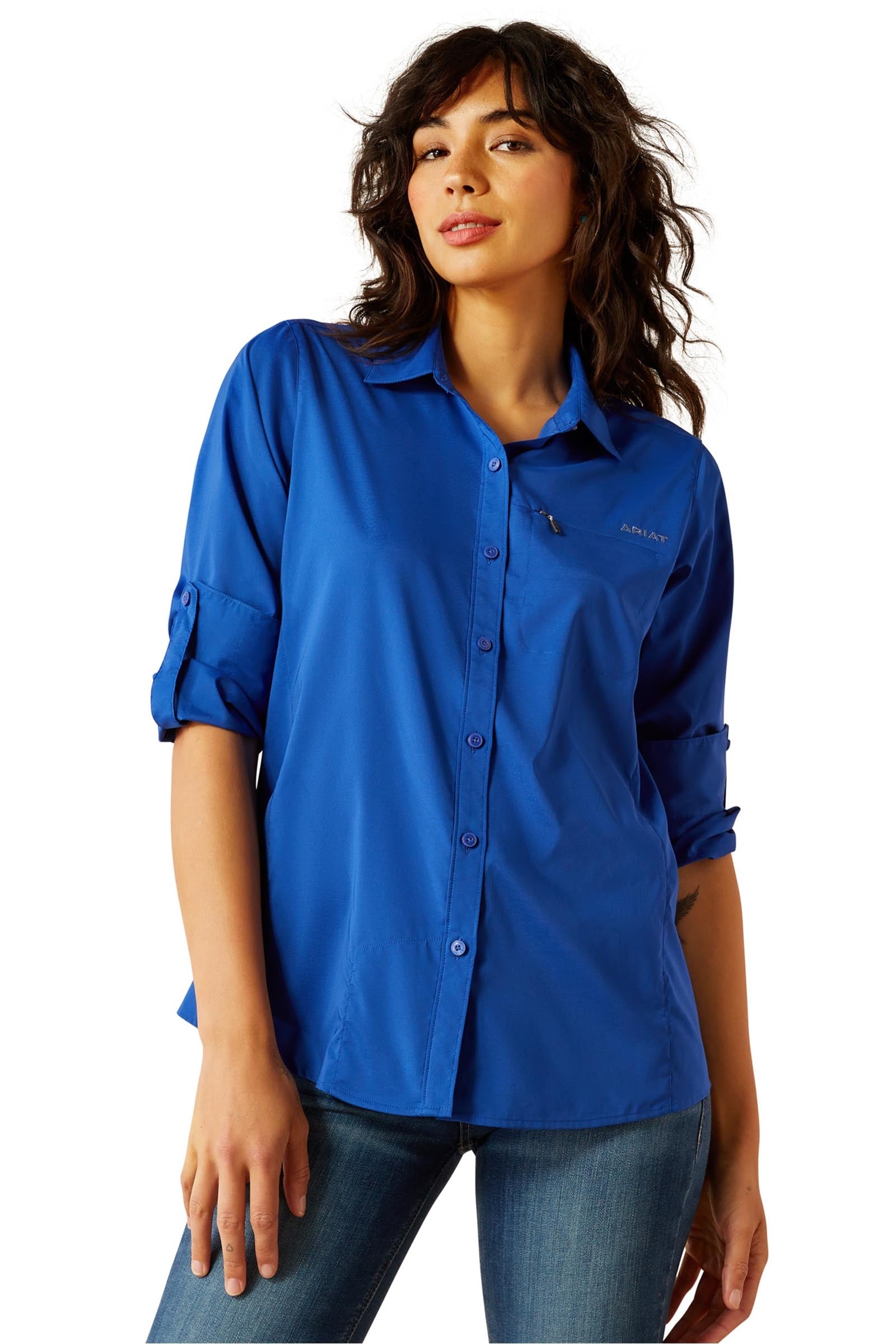 Ariat VentTEK camicia-blusa da donna a maniche lunghe Abbigliamento da donna