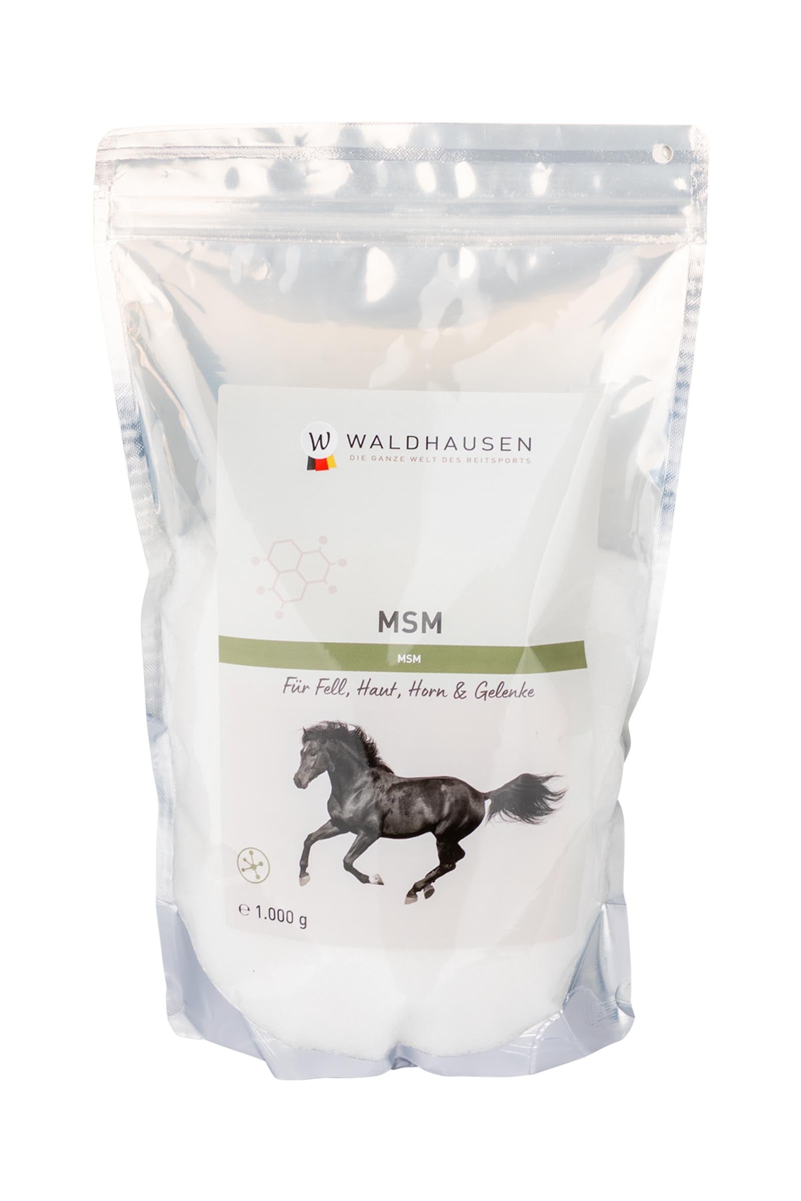 Waldhausen MSM - per il pelo, la pelle, gli zoccoli e le articolazioni, 1kg Horse Feed & Nutrition