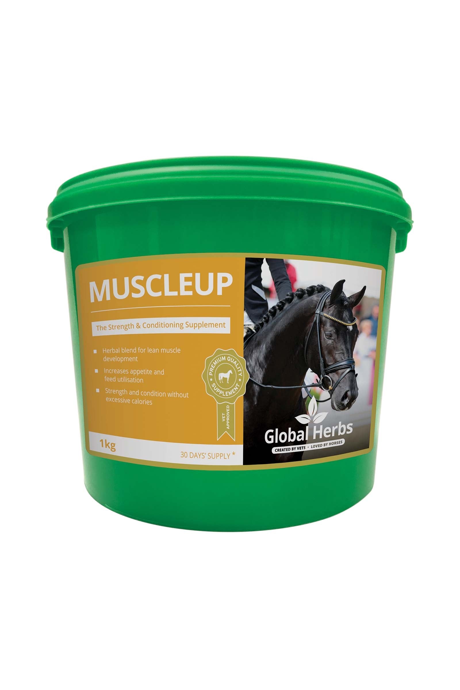 Global Herbs Muscle Up, Muscoli, 1kg Horse Feed & Nutrition