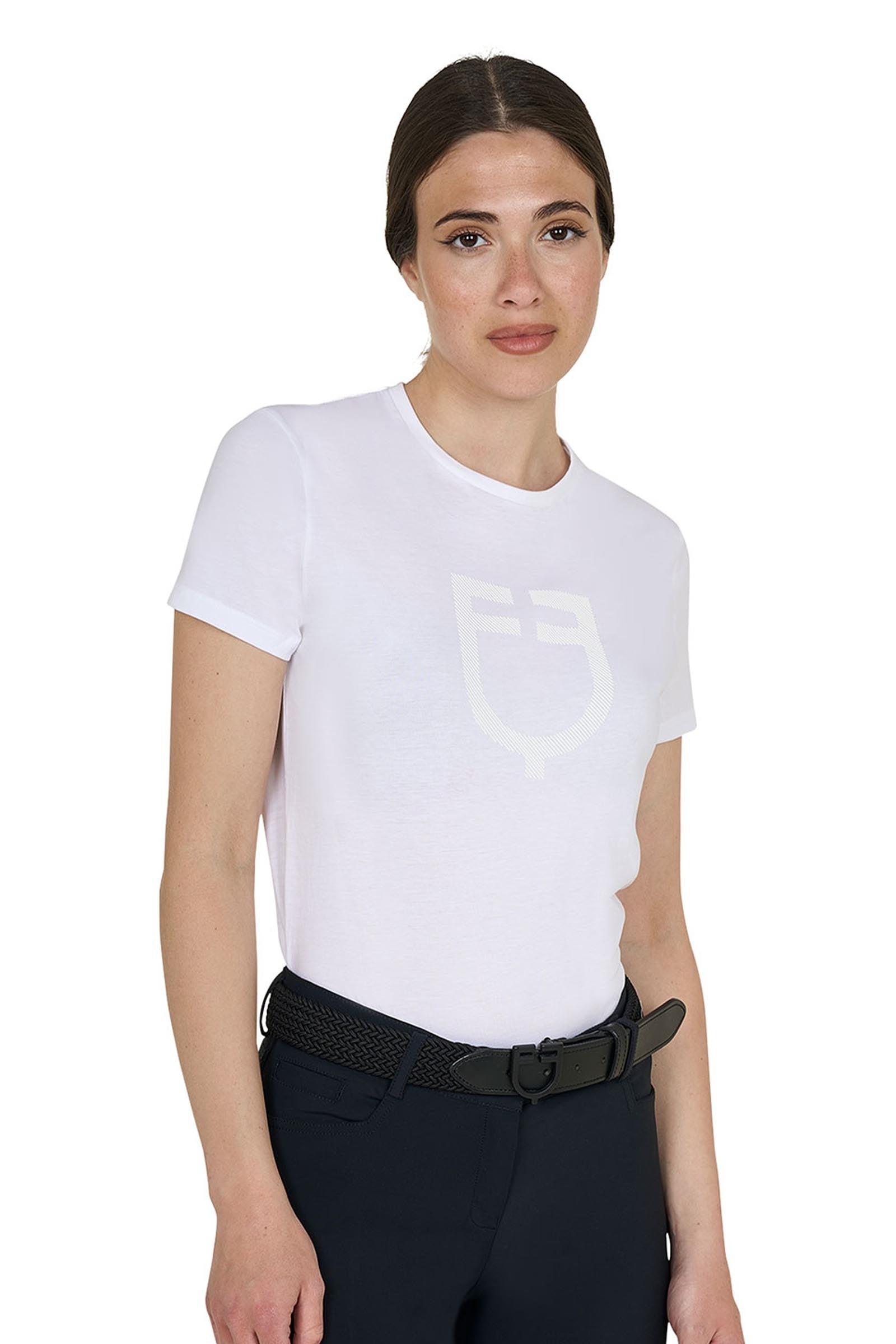 Equestro SS2026 T-shirt cotone logo lucido donna Abbigliamento da donna