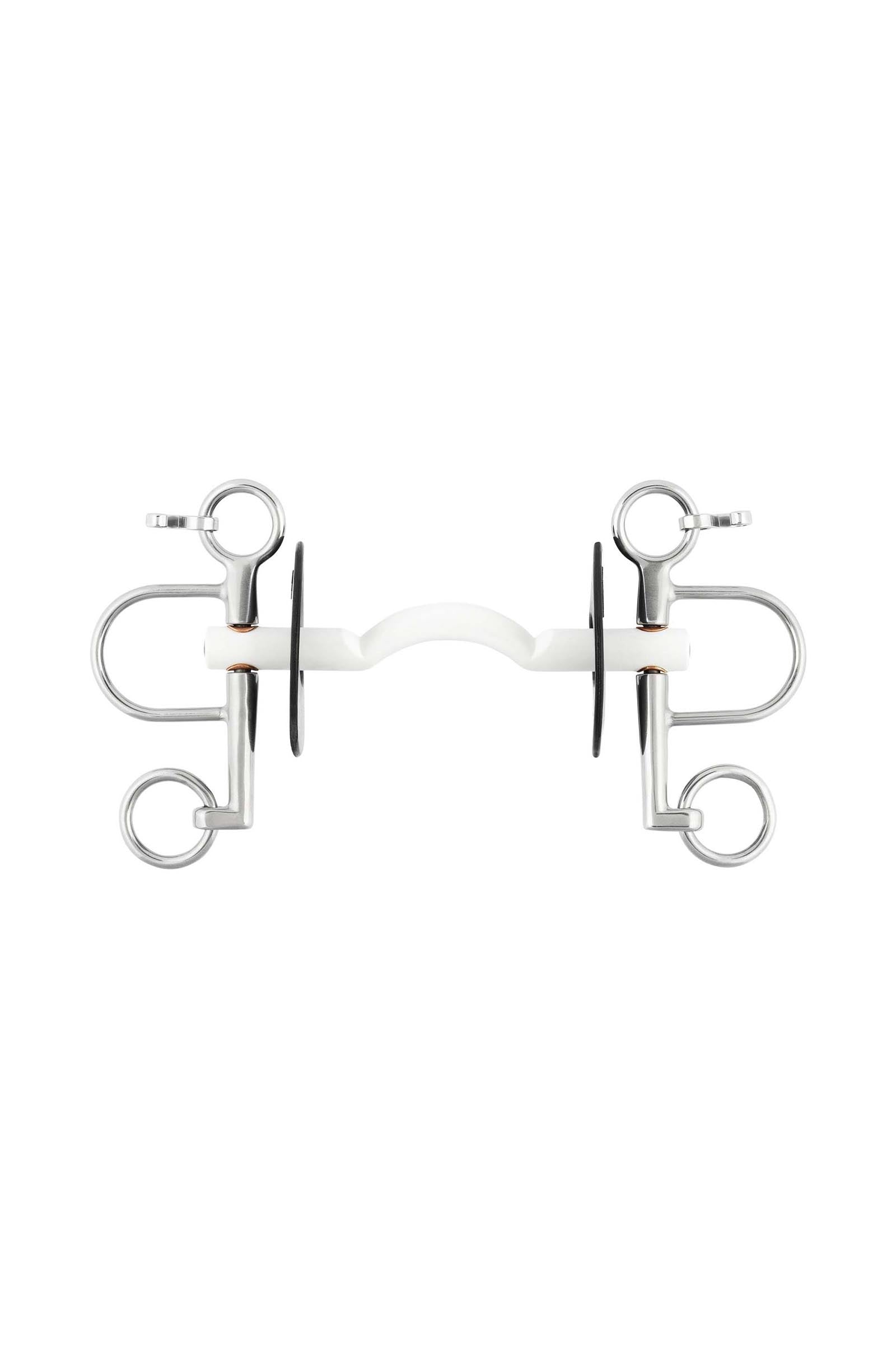 Sprenger Nathe pelham, barra rigida morbida con passaggio lingua, 15 mm, aste corte, termoplast Boccaglio