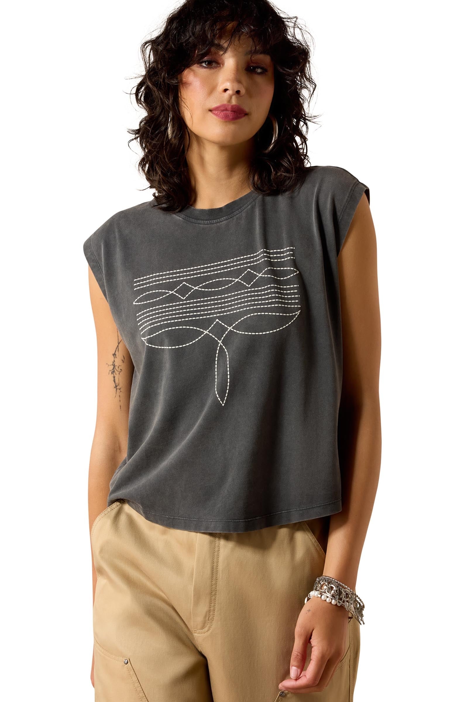Ariat Women's Dallas Cropped T-Shirt Abbigliamento da donna