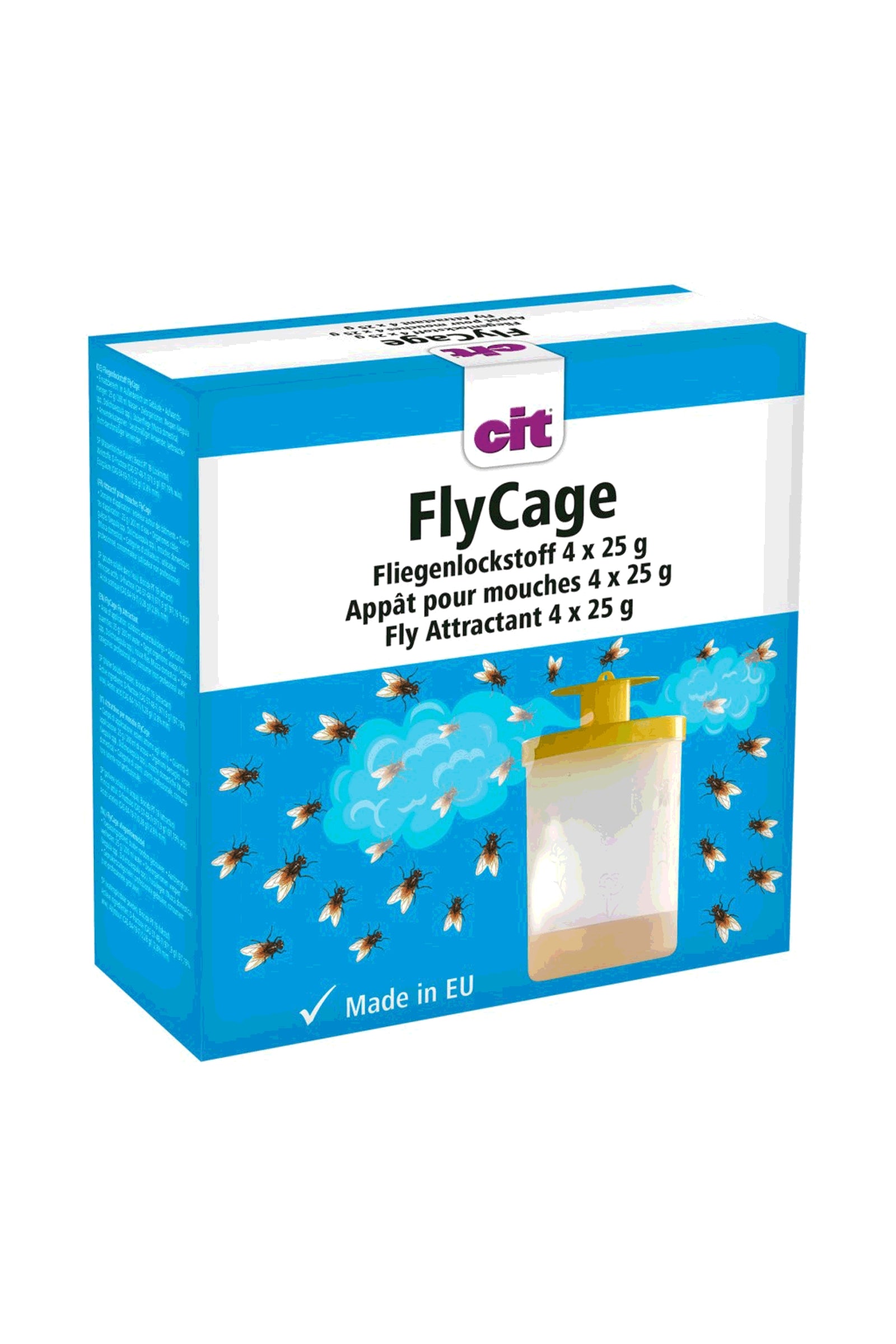 Kerbl Cit attrattivo per mosche FlyCage, 4 x 25 g Protezione antimosche per cavalli