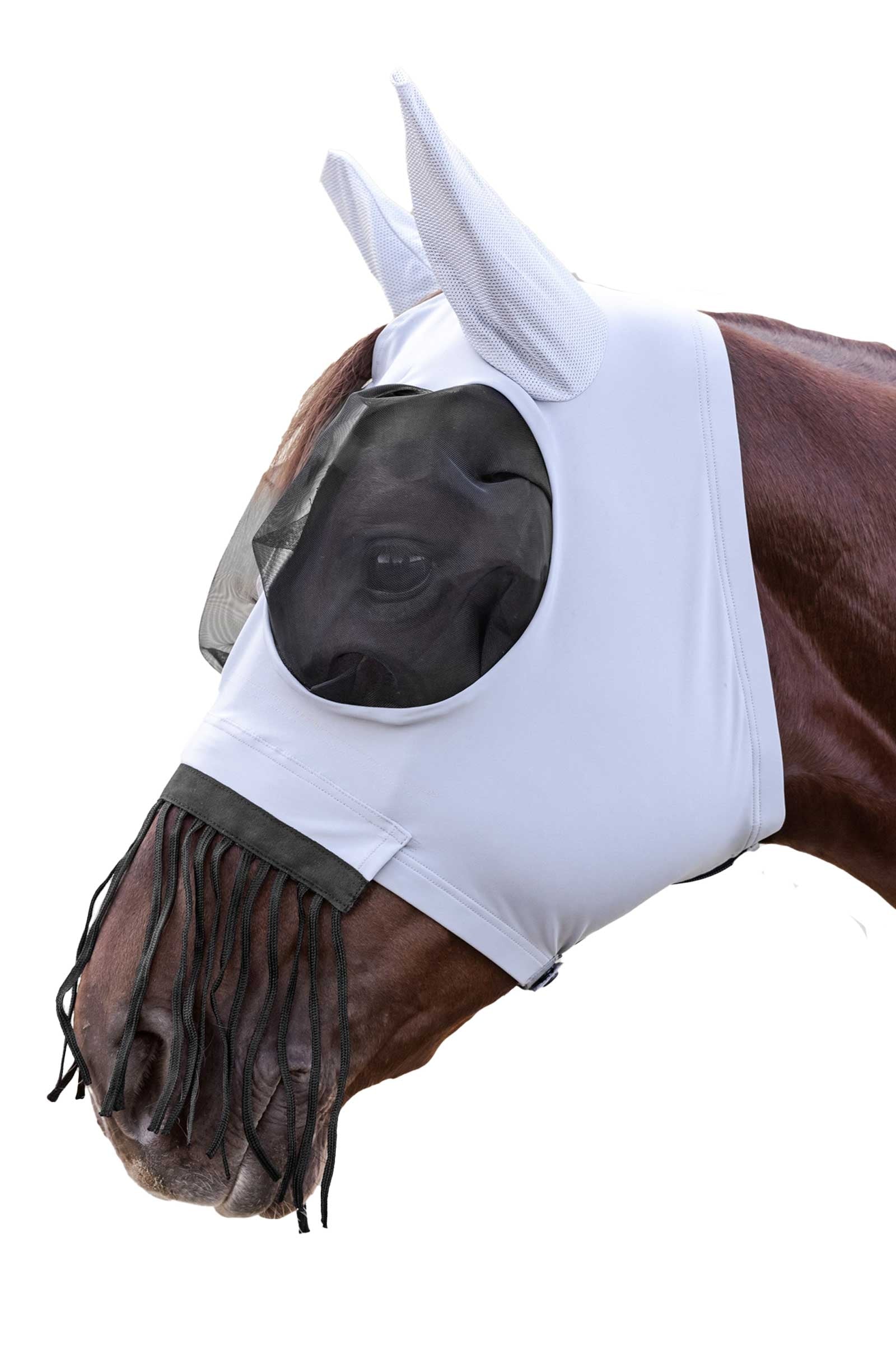 Waldhausen Puck maschera antimosche con zip, frange nasali e protezione UV Protezione antimosche per cavalli