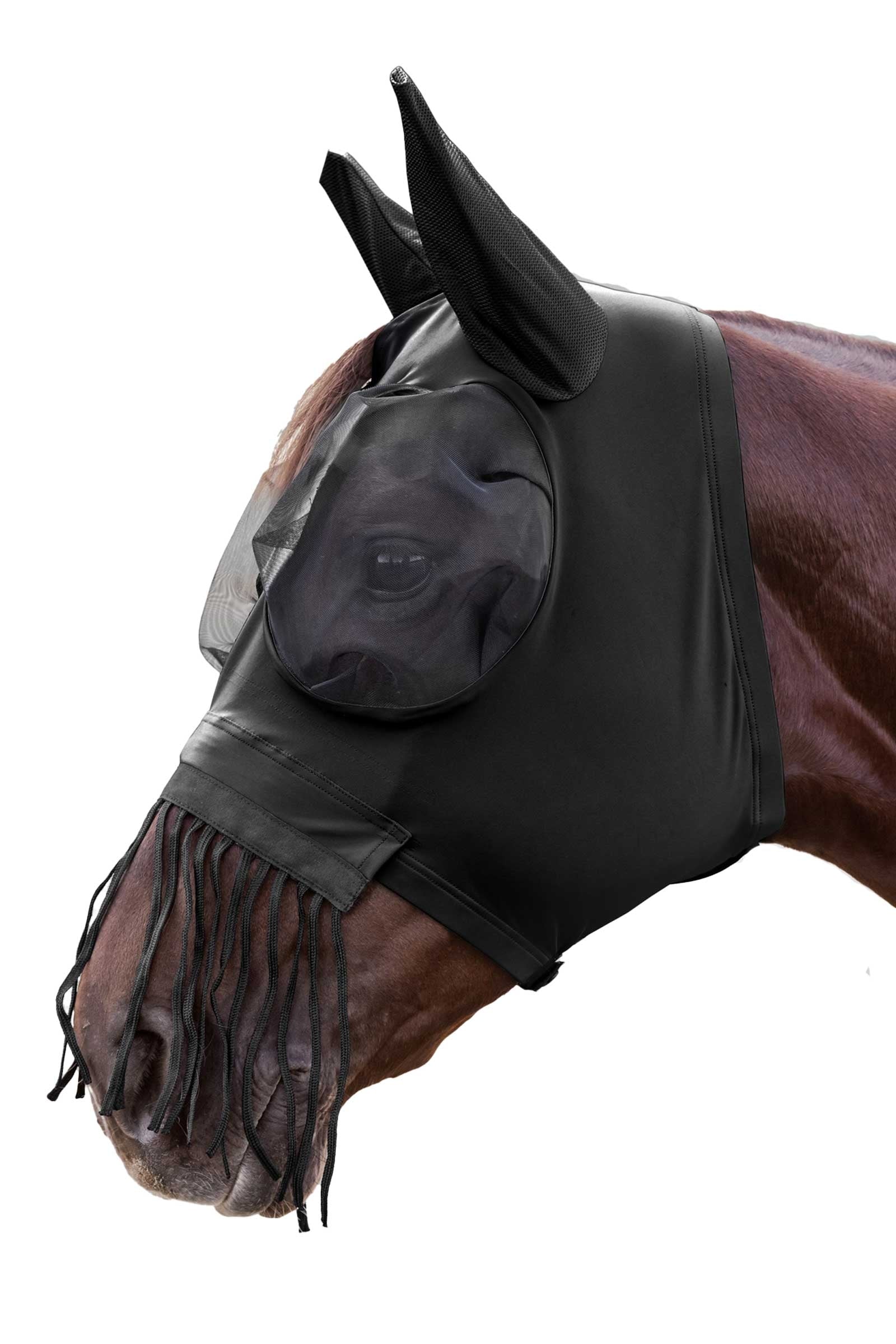 Waldhausen Puck maschera antimosche con zip, frange nasali e protezione UV Protezione antimosche per cavalli