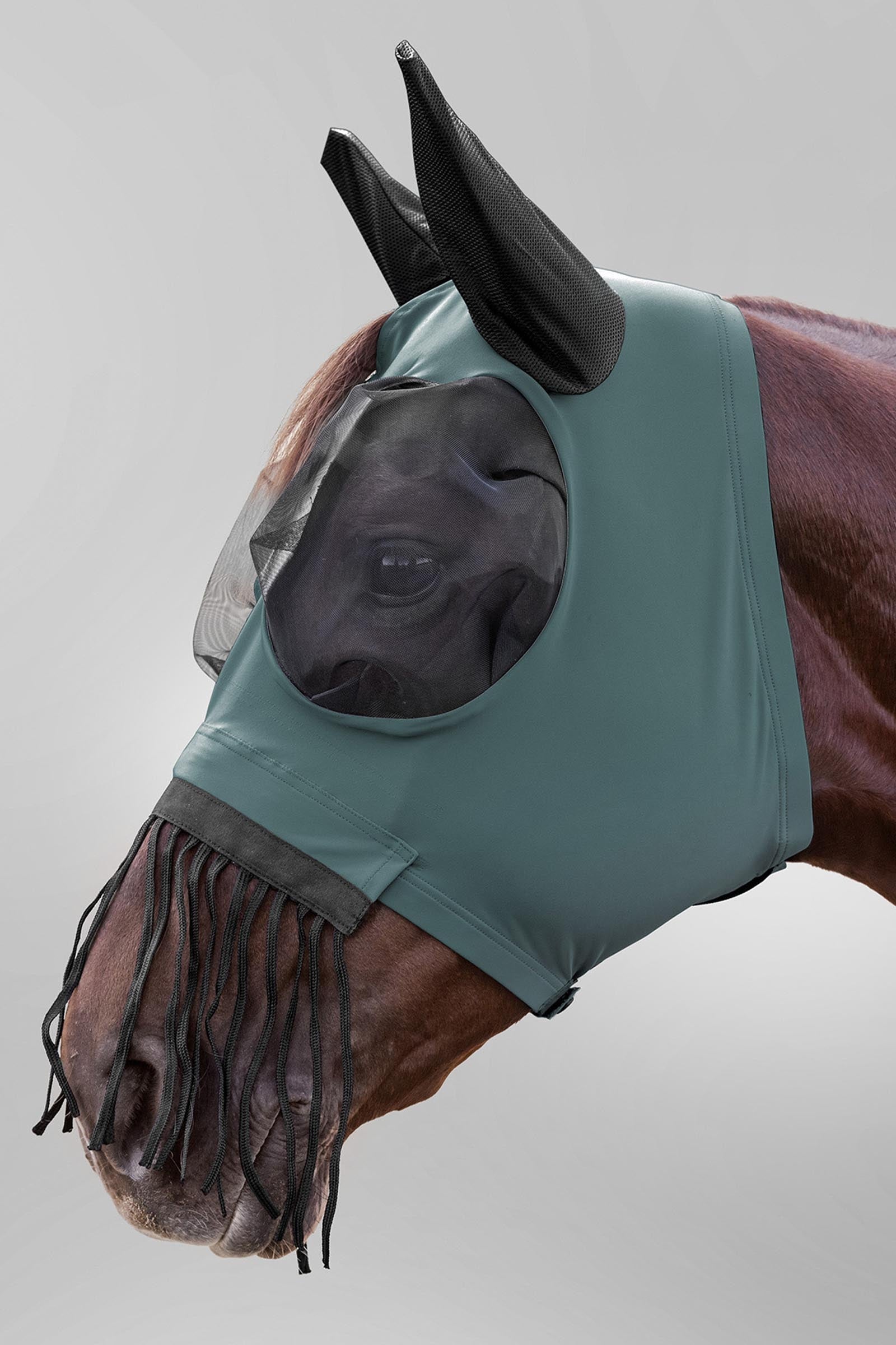 Waldhausen Puck maschera antimosche con zip, frange nasali e protezione UV Protezione antimosche per cavalli