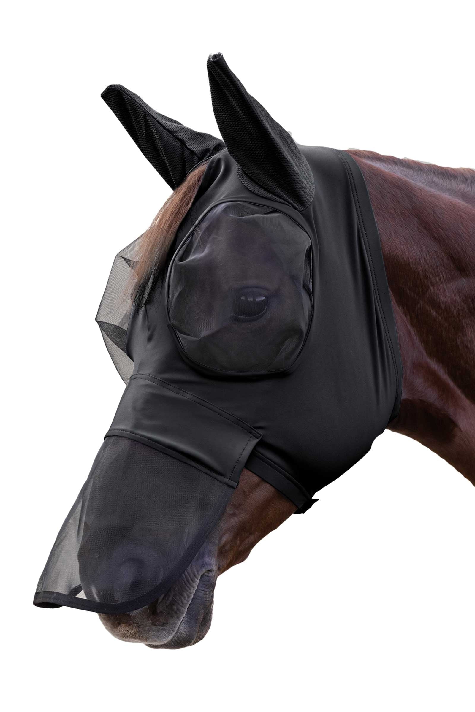 Waldhausen Puck maschera antimosche con protezione naso e protezione UV Protezione antimosche per cavalli