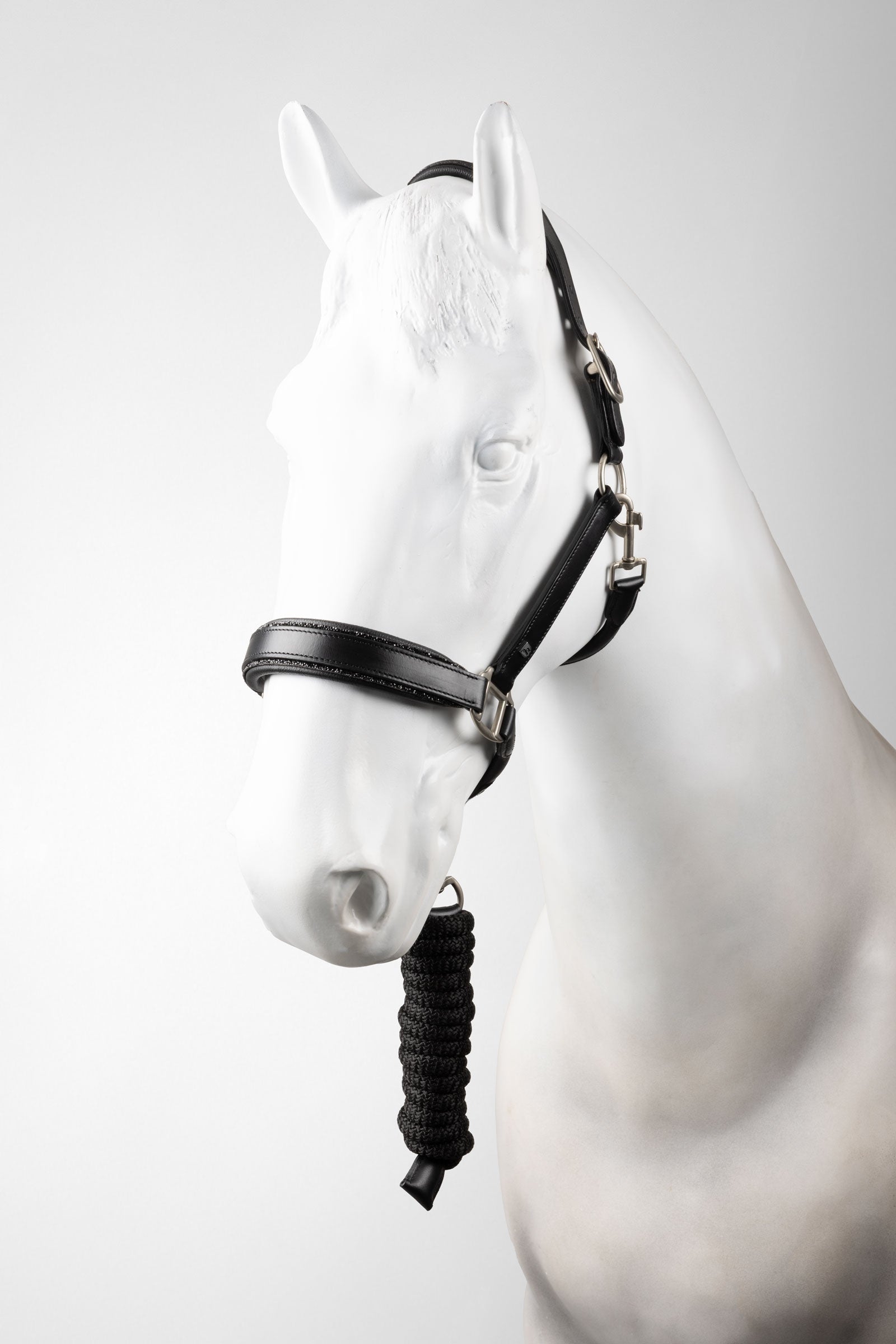 Horze Dynasty Cavezza in cuoio & longhina in corda set Cavezze e guinsagli