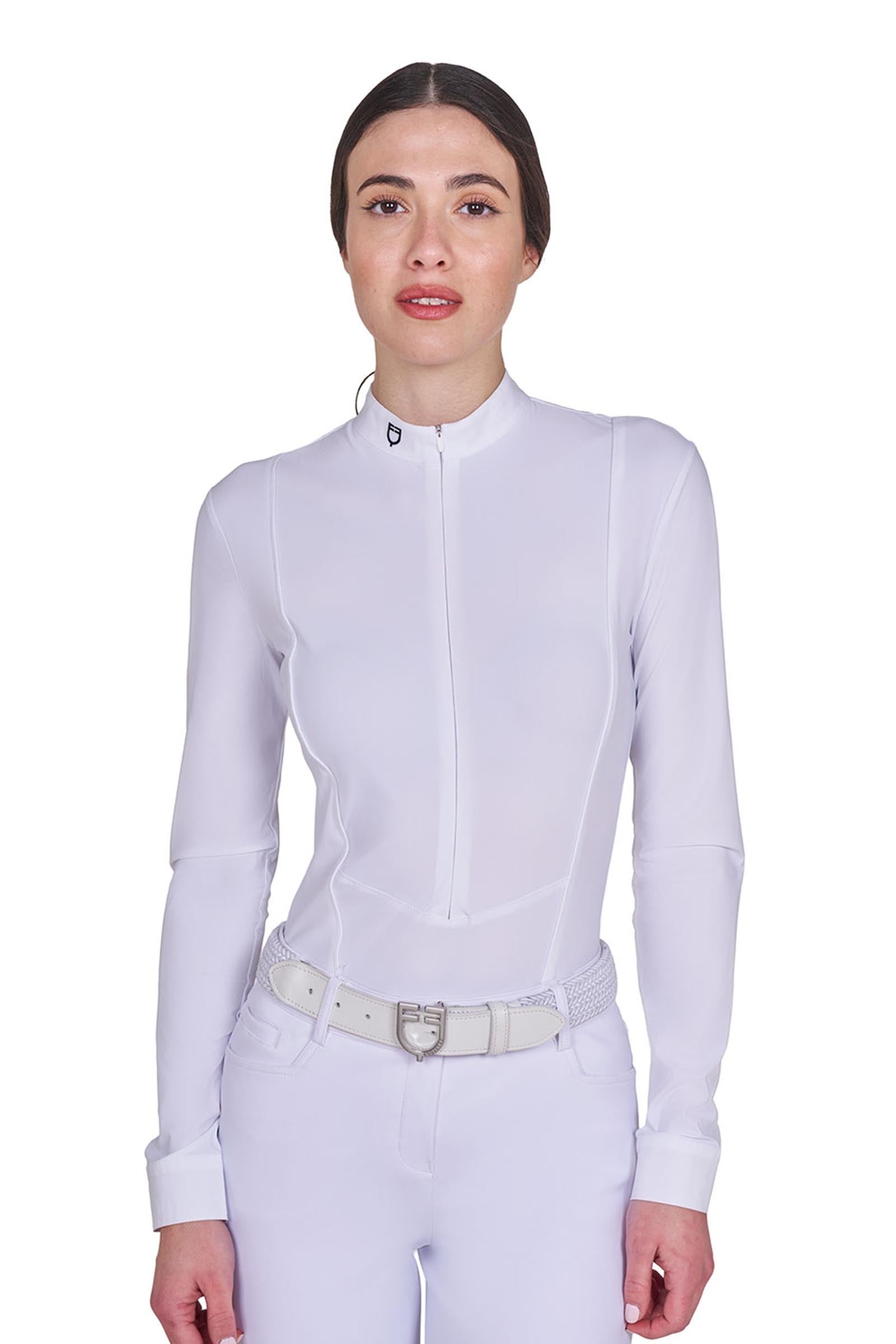 Equestro SS2026 Polo concorso manica lunga zip invisibile donna Abbigliamento da donna