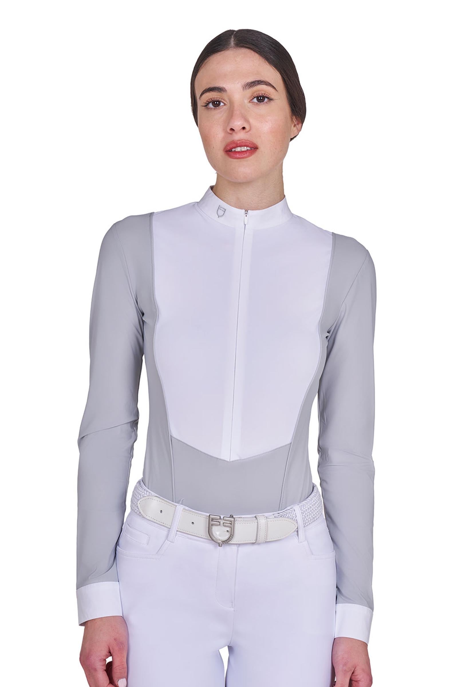 Equestro SS2026 Polo concorso manica lunga zip invisibile donna Abbigliamento da donna