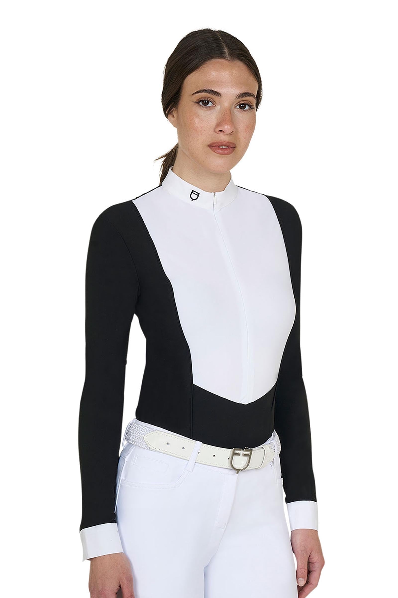 Equestro SS2026 Polo concorso manica lunga zip invisibile donna Abbigliamento da donna