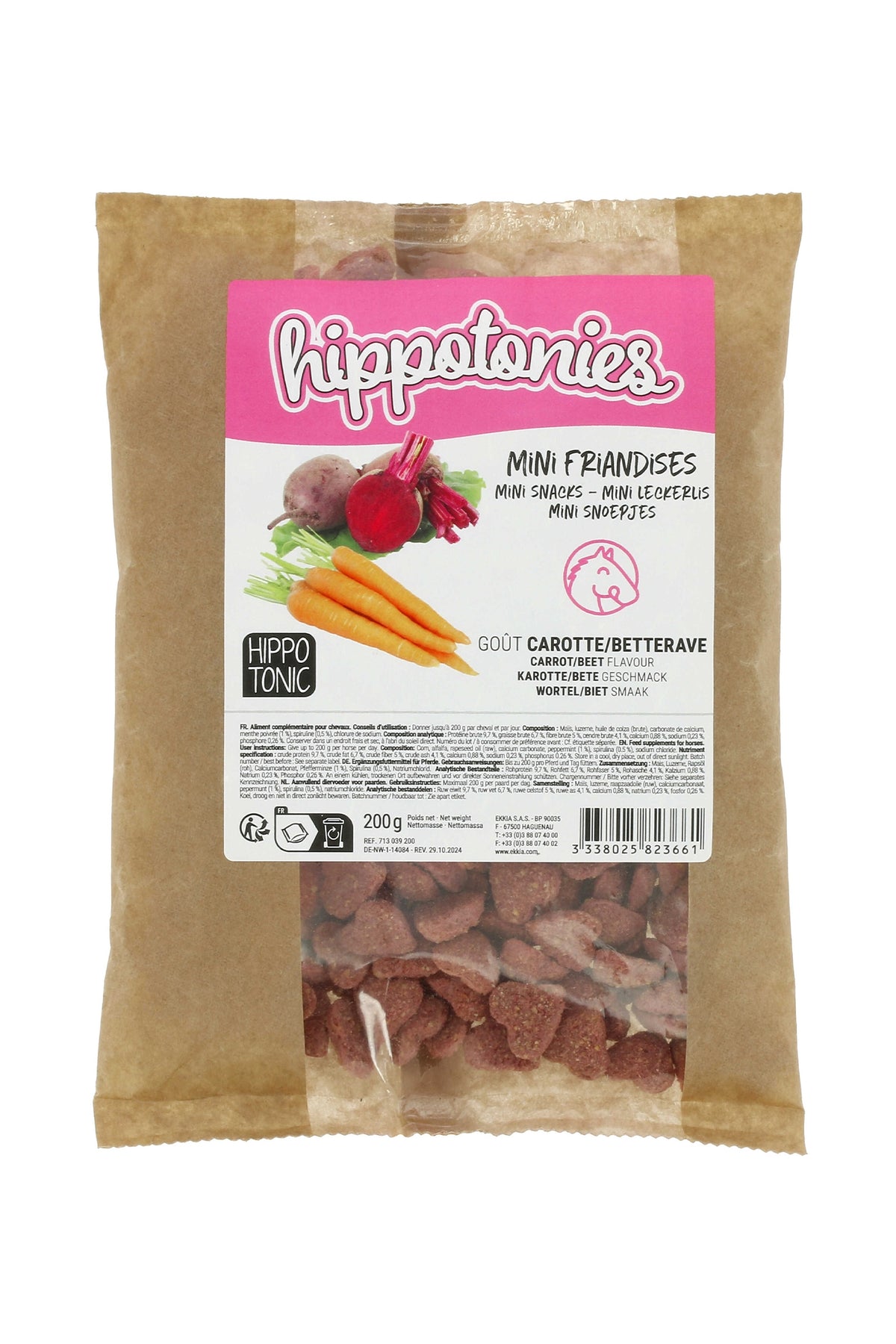 HIPPOTONIC Mini Friandies carota/barbabietola, 200 g Horse Feed & Nutrition