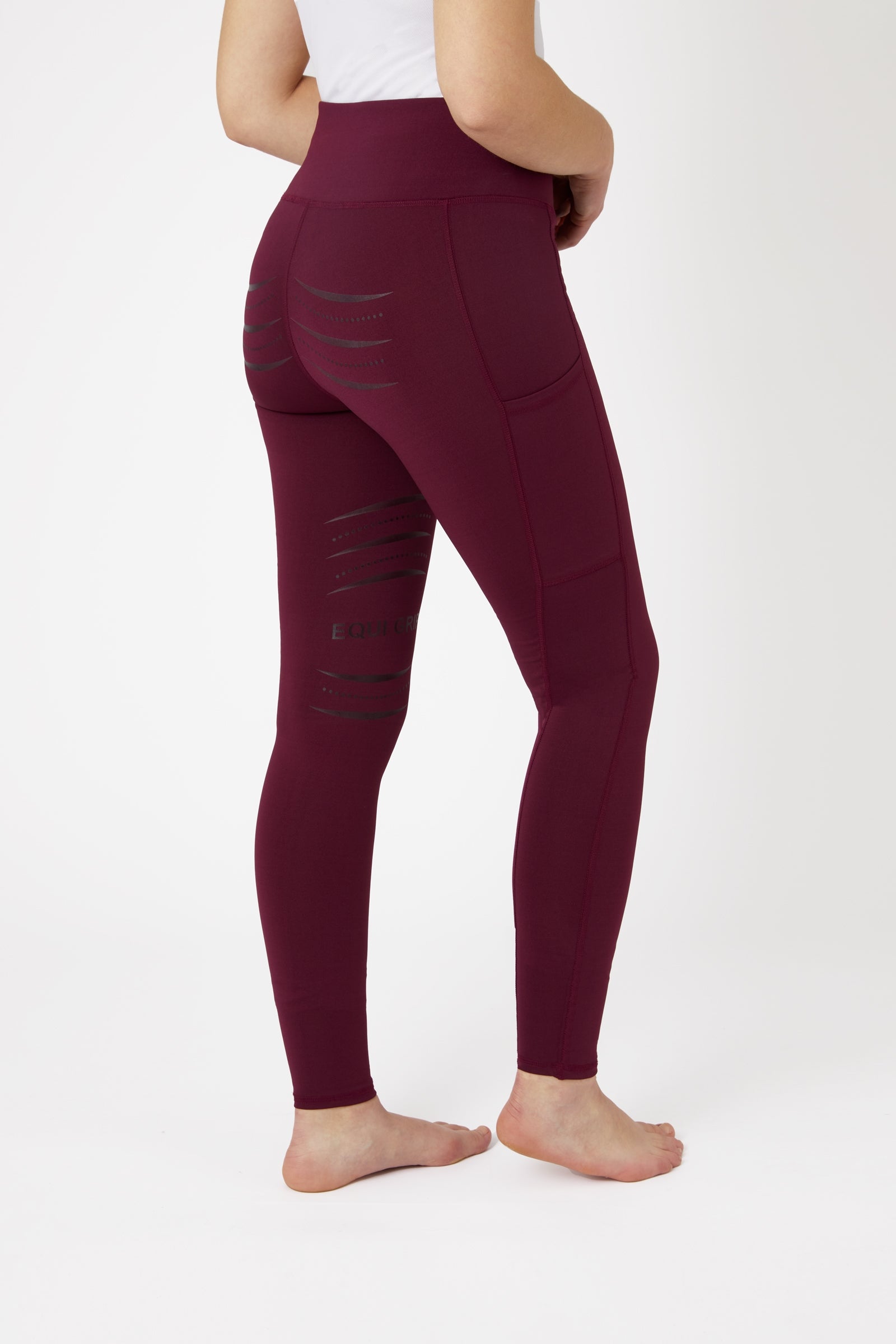 Horze Leggins da equitazione con full seat in silicone e tasche per telefono da donna Womens Breeches